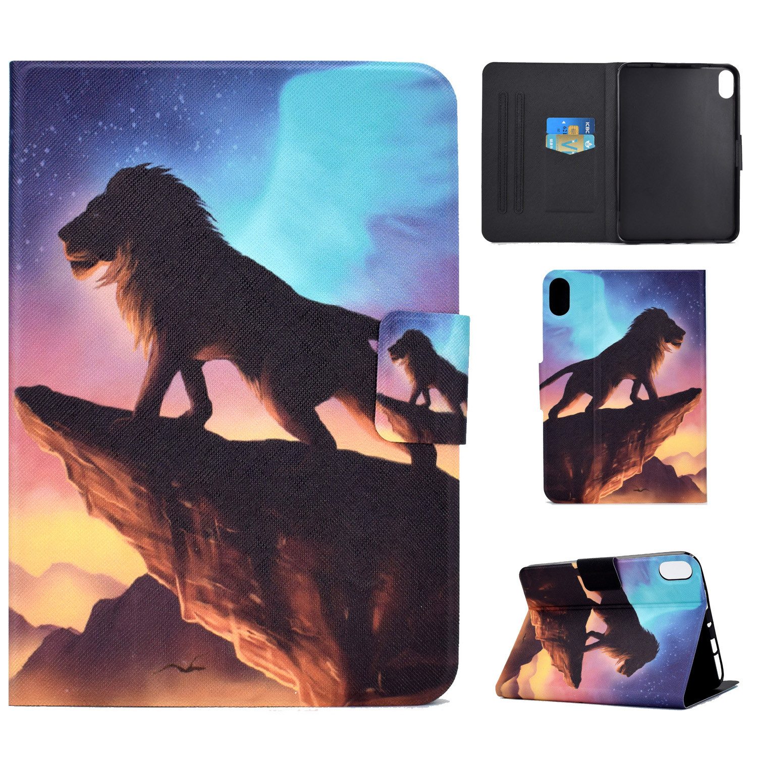 trends for living Tablet-Hülle Leder Malerei Klapp Hülle Case Cover Etui Tasche Für Apple iPad