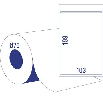 Avery Zweckform Etiketten 600x Thermotransfer Versand-Etiketten, Format 102x152mm auf Rolle, Versand-Labels mit 76mm Rollenkern, für Industriedrucker, Geeignet für DHL Hermes etc.
