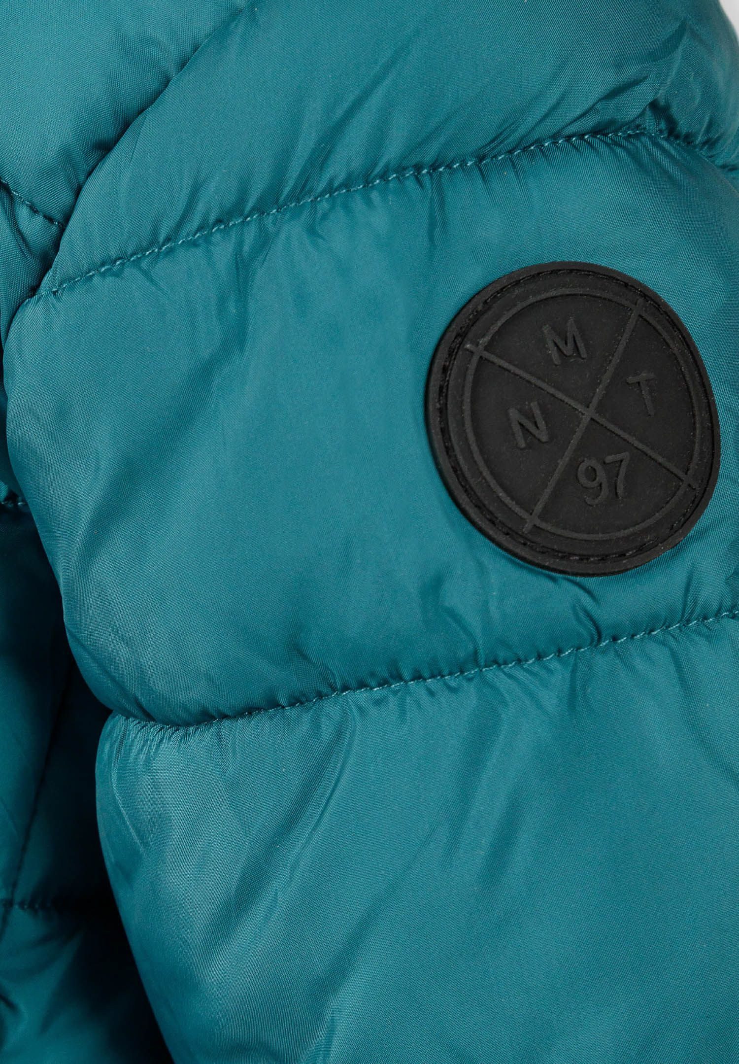 MINOTI Steppjacke Steppjacke mit abnehmbarer Kapuze und Aufnäher am Ärmel (2–14y)