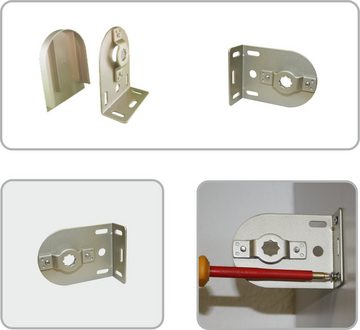 Batteriebetriebenes Rollo m. Akku-Motor, weiß, 3% transparent, inkl. Sender, viele Abmessungen, heicko e-ast GmbH, freihängend, Wand- & Deckenmontage, Wir fertigen ihr Wunschmaß innerhalb 14 Tagen an.