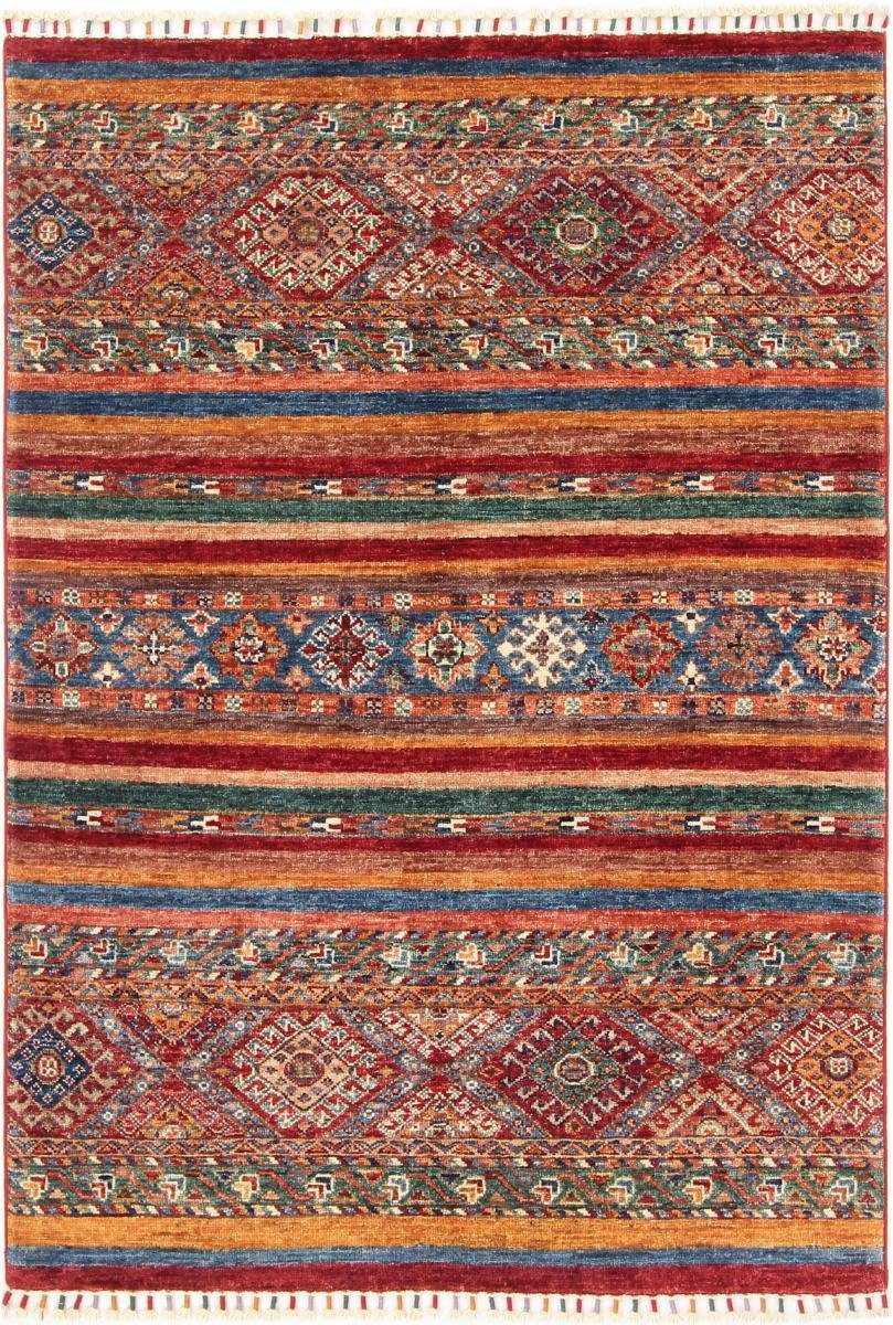 Orientteppich Arijana Shaal 106x149 Handgeknüpfter Orientteppich, Nain Trading, rechteckig, Höhe: 5 mm