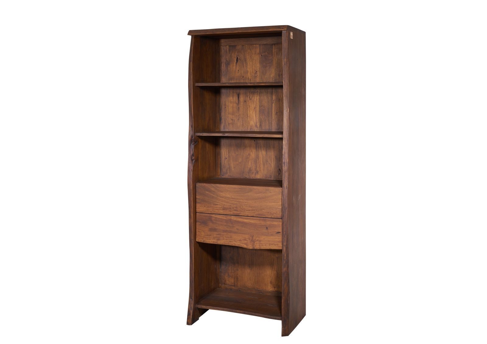 Massivmoebel24 Bücherregal PURE ACACIA Akazie Massivholz braun, 1-tlg., Akazie 71x45x204 cm (BxTxH) braun lackiert