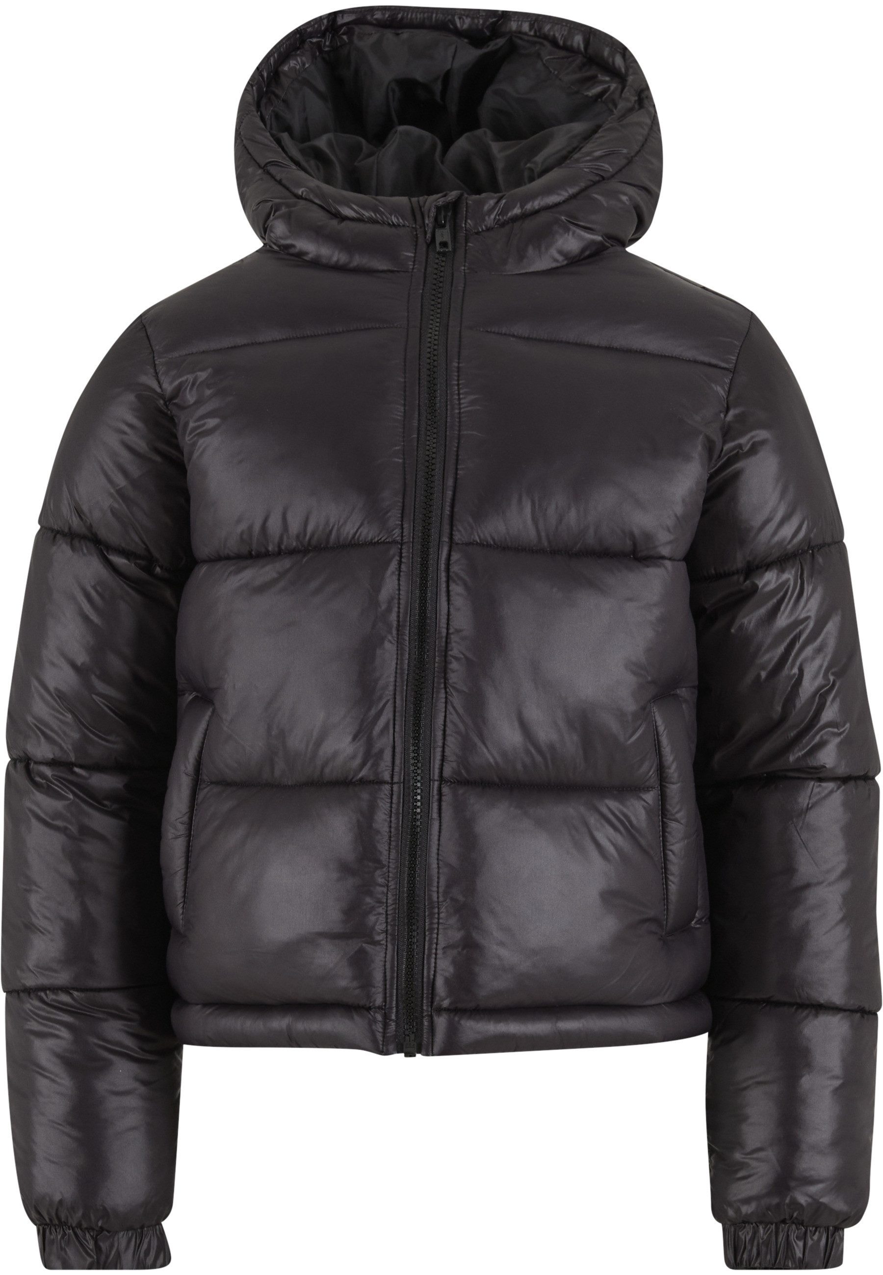URBAN CLASSICS Winterjacke Urban Classics Boys Shiny Puffer Jacket With Hood (1-St)
