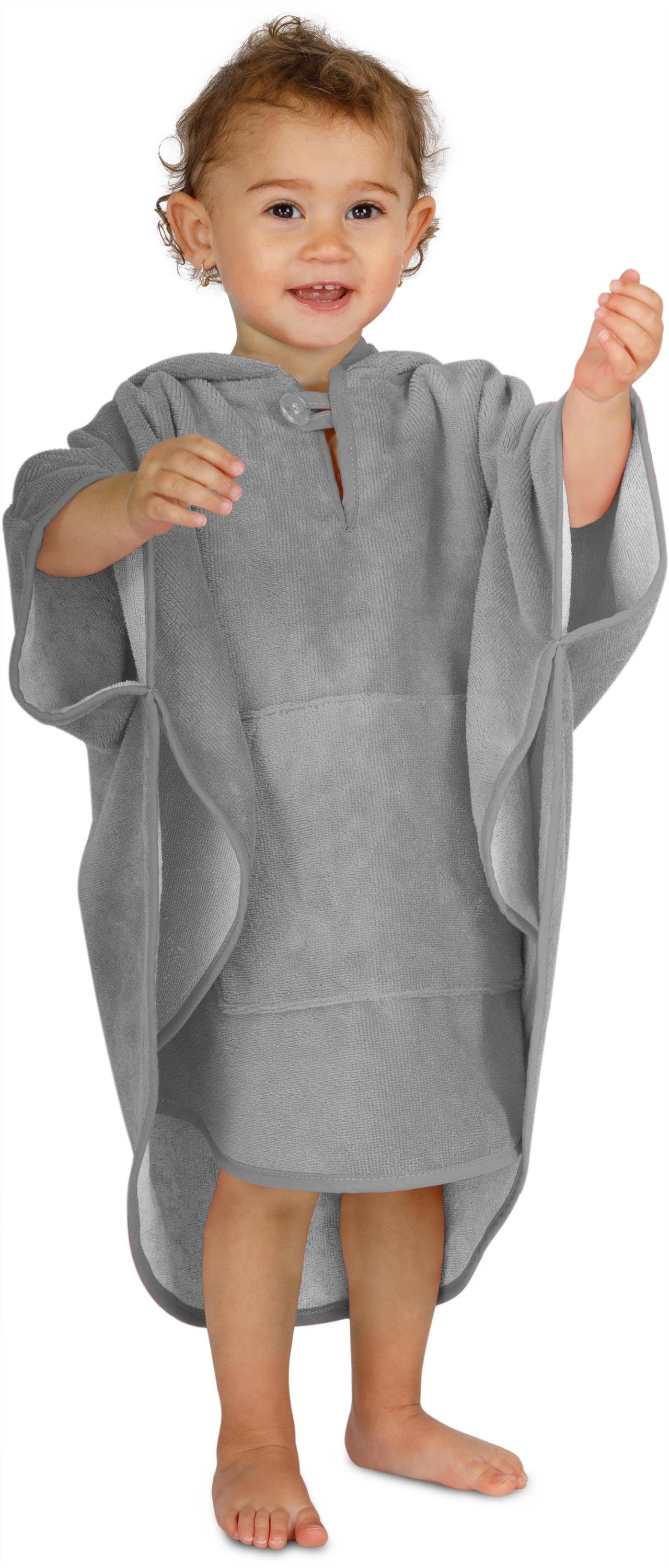 normani Badeponcho Kinder Badeponcho weich (55 cm x 70 cm), Mischfaser, Kapuze, Schlupf, mit Kapuze