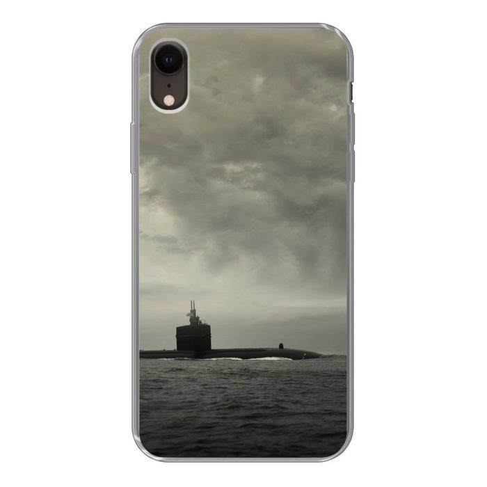 MuchoWow Handyhülle Ein U-Boot taucht im Pazifischen Ozean auf Handyhülle Apple iPhone XR Smartphone-Bumper Print Handy
