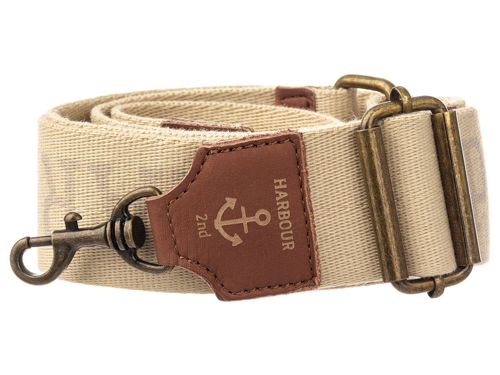HARBOUR 2nd Schulterriemen Kathe Webbing Handle mit Karabinerhaken (1-St) Lederdetails