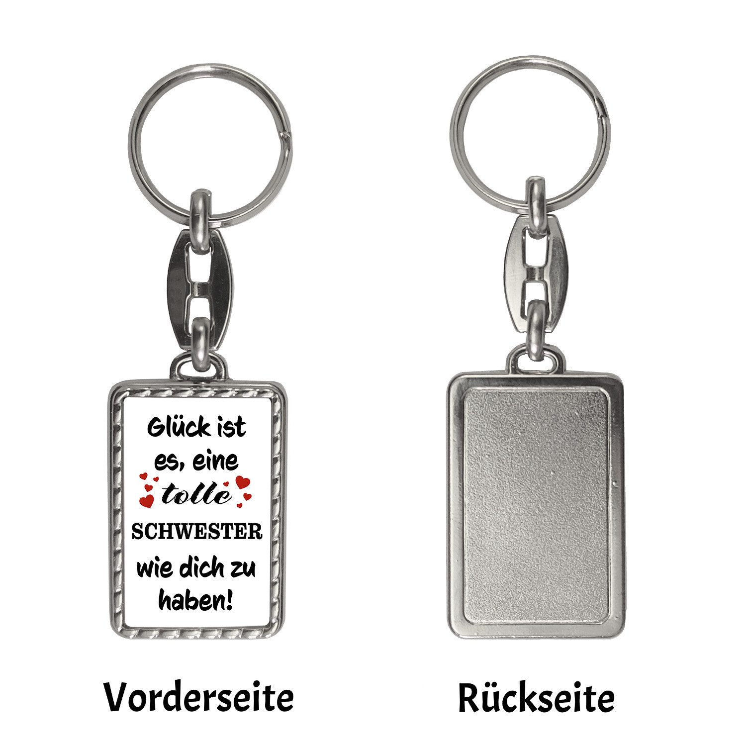 speecheese Schlüsselanhänger Tolle Schwester Glück Schlüsselanhänger günstig online kaufen