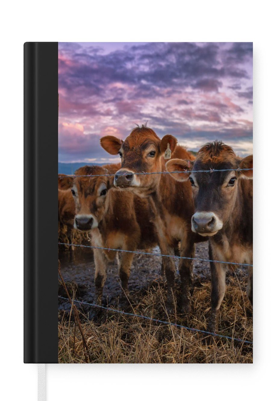 MuchoWow Notizbuch Kuh - Tiere - Kühe, Journal, Merkzettel, Tagebuch, Notizheft, A5, 98 Seiten, Haushaltsbuch