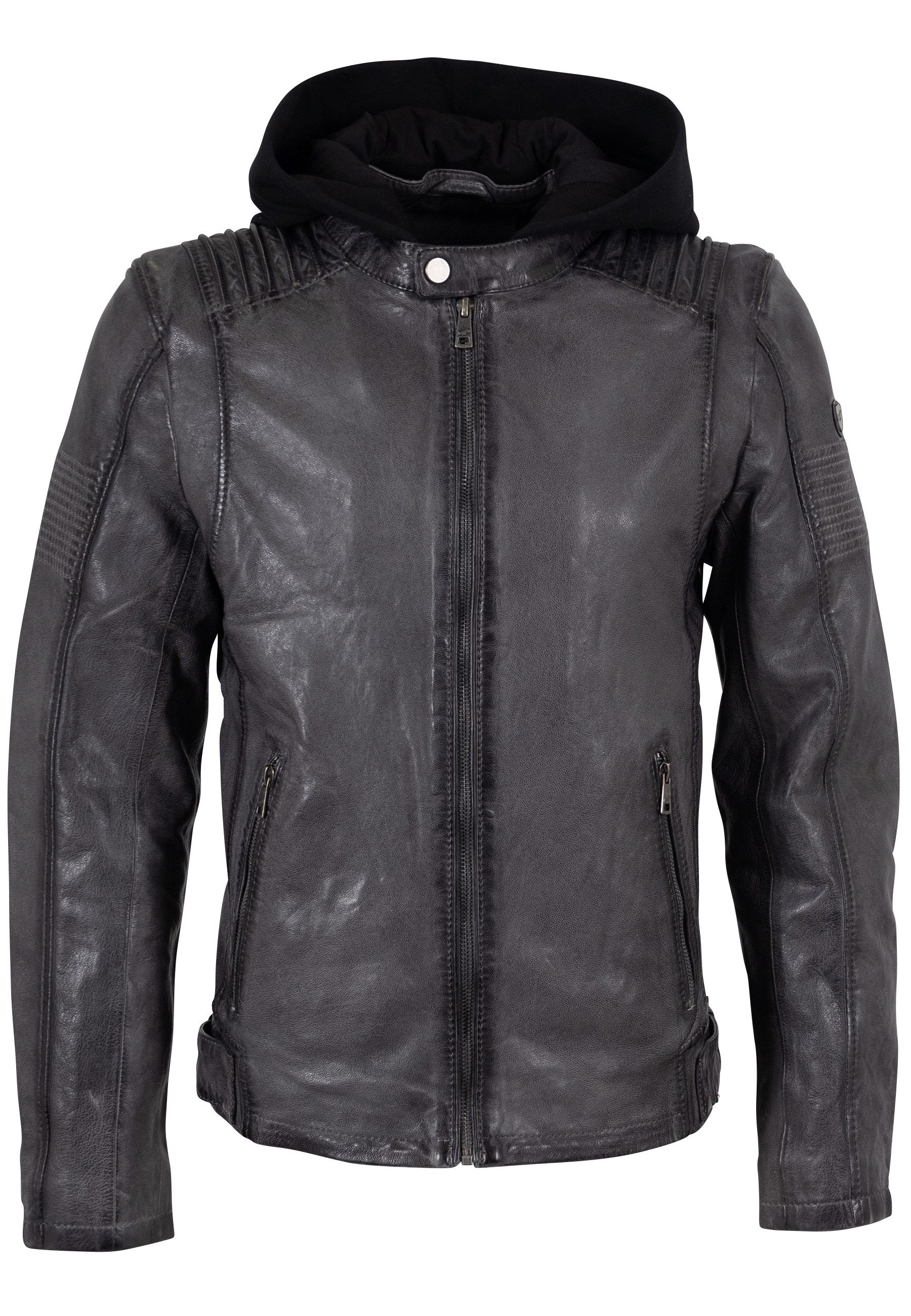 Mauritius Lederjacke MMHiran mit abnehmbarer Kapuze, Slim Fit – Bild 5 von 5