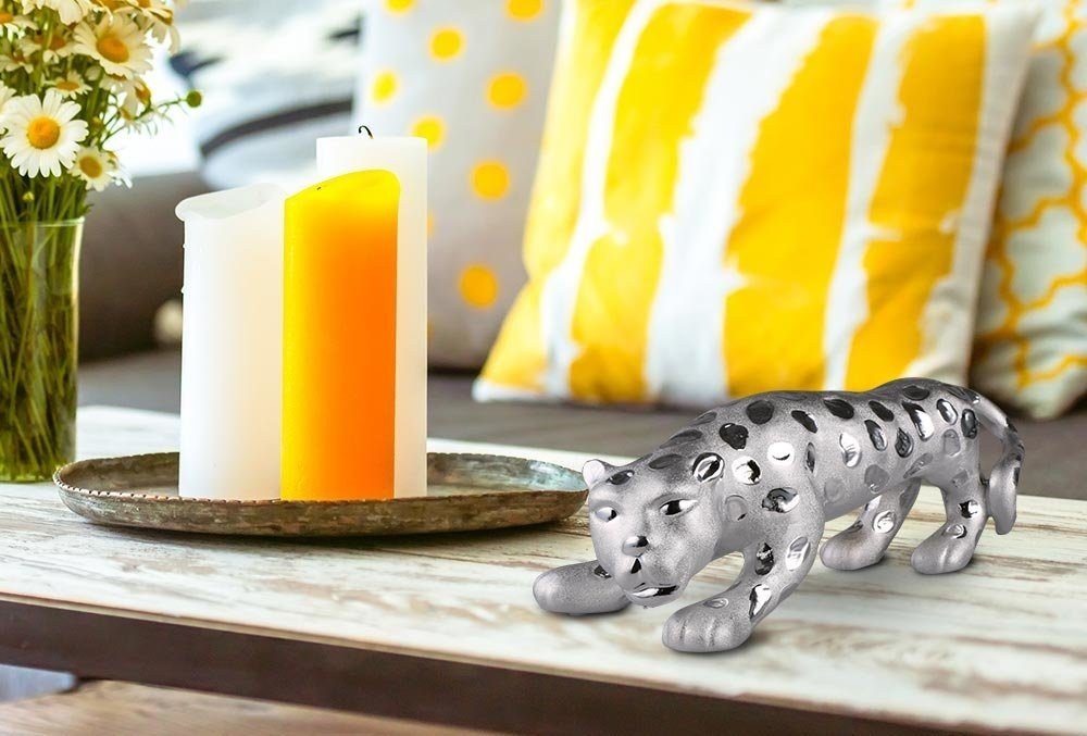 Dekonaz Dekofigur Tiger Silber (1 St)