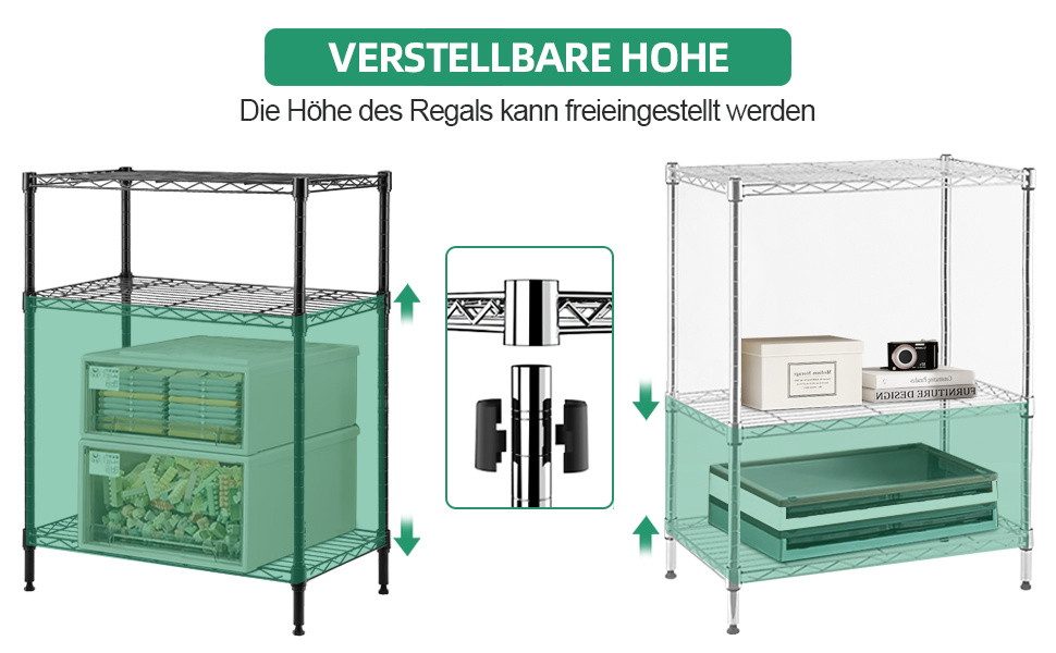 Zedelmaier Mehrzweckregal Lagerregal, Regal, Gitterregal Metall, frei verstellbare Regale – Bild 5 von 5
