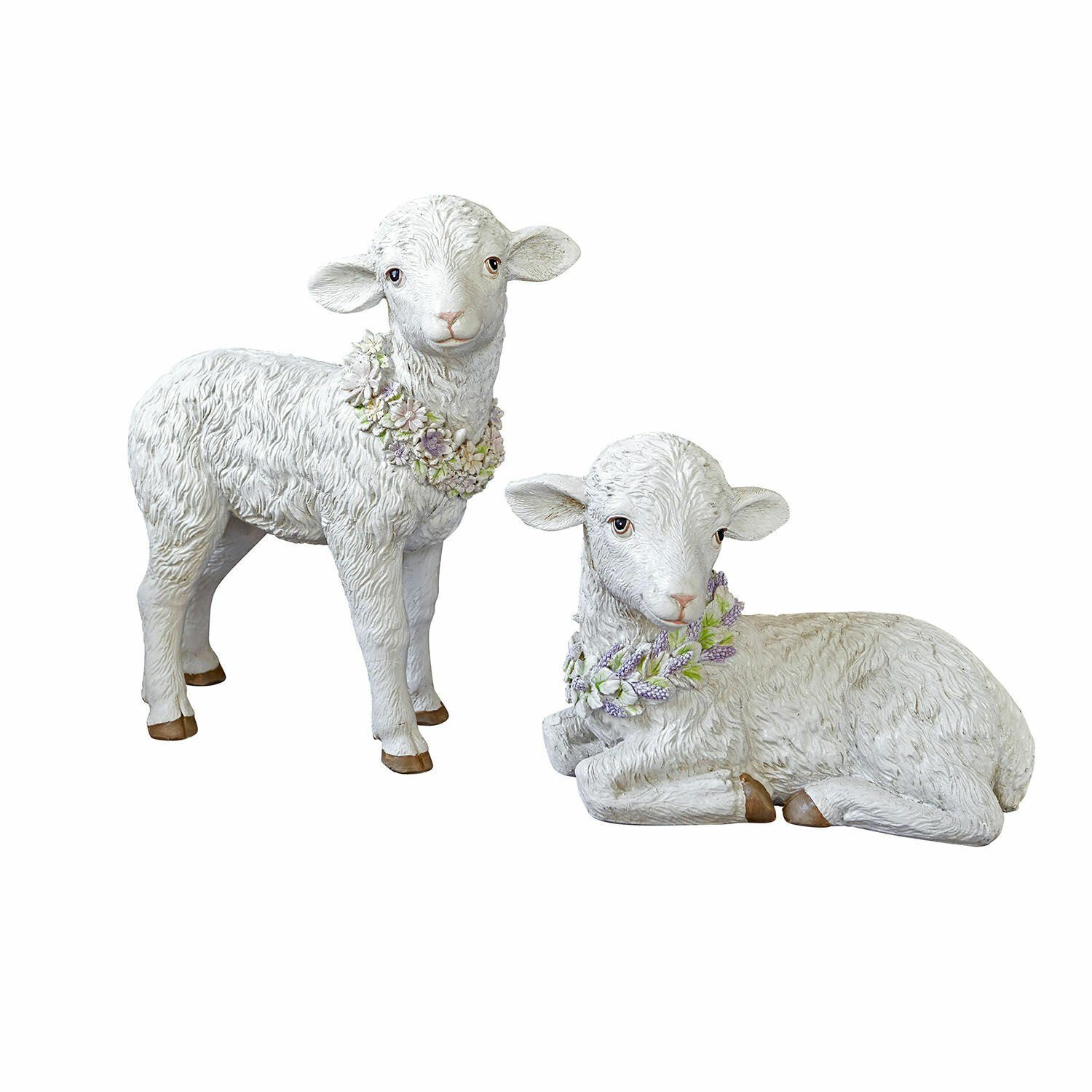 Osterfigur Deko-Lamm 2er Set Pepperell weiß