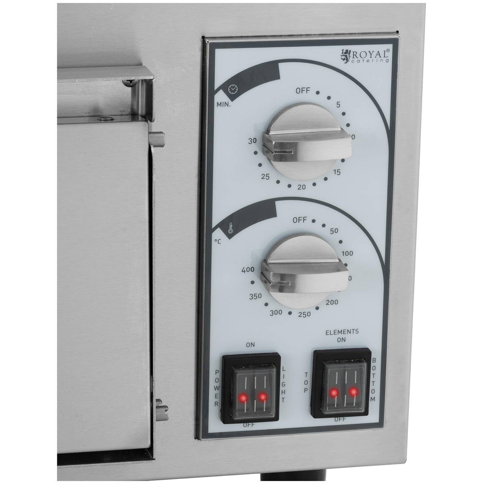 Royal Catering Pizzaofen Pizzaofen Flammkuchenofen Pizzabackofen 1 Kammer 2.400 W Ø 40 cm