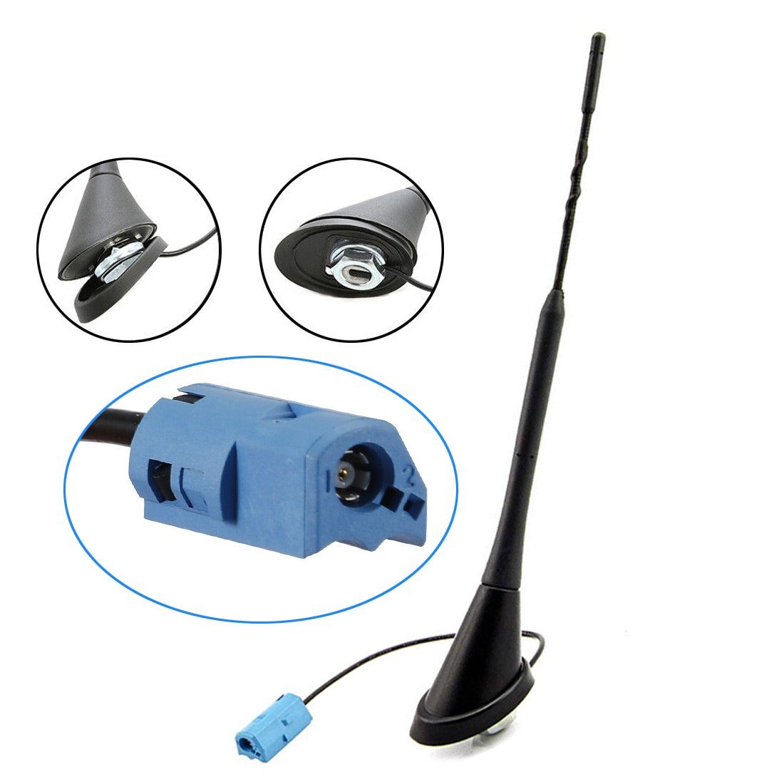 Bolwins B63C Auto Dachantenne Radio Antenne passend f Opel Omega Meriva Vectra Dachantenne (FM/AM, für Innenbereich oder Außenbereich, Verstärkung: 5 dB), stabi – Bild 2 von 5