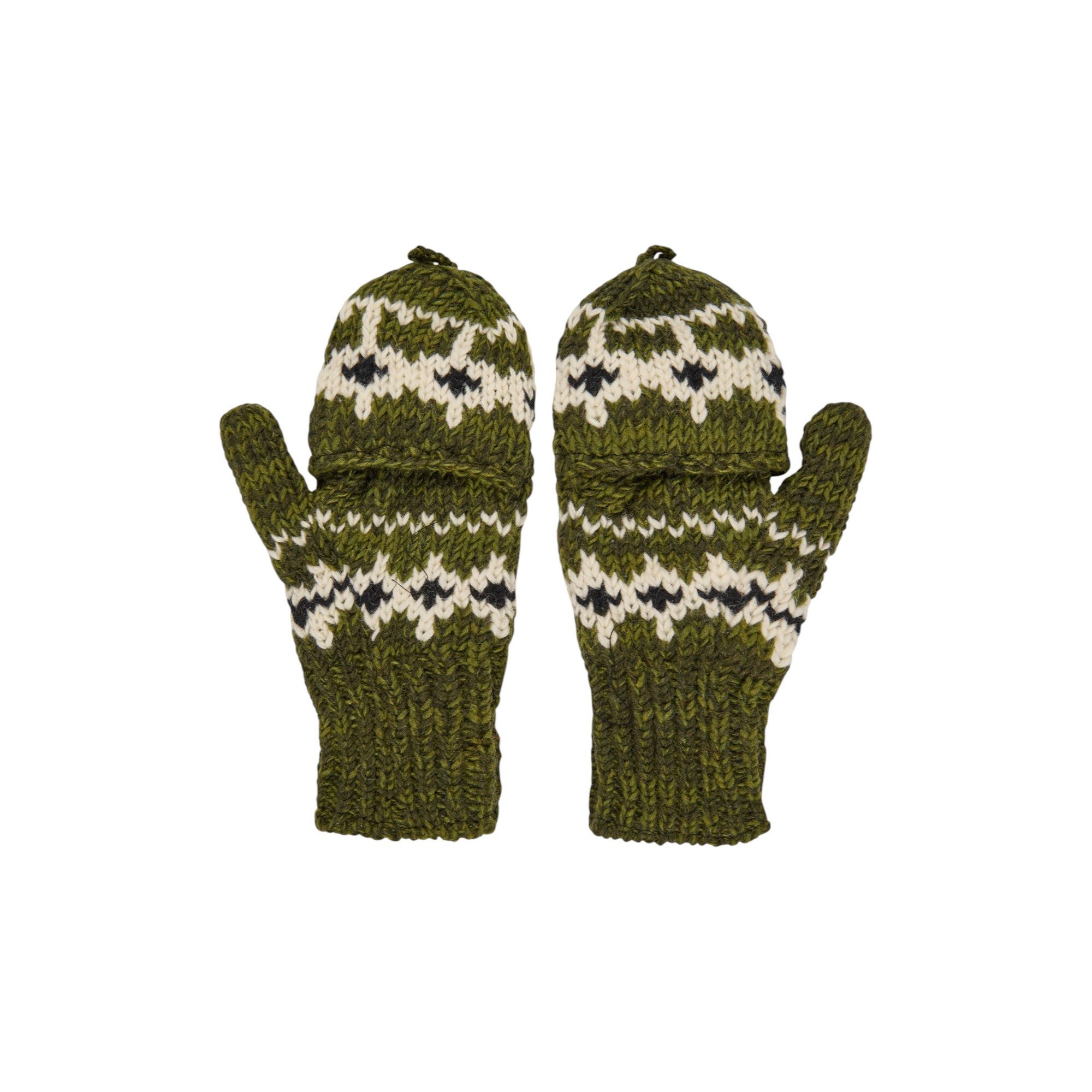 THC Natural Line Strickhandschuhe THC Klapphandschuhe 607 Norweger grün (1 günstig online kaufen