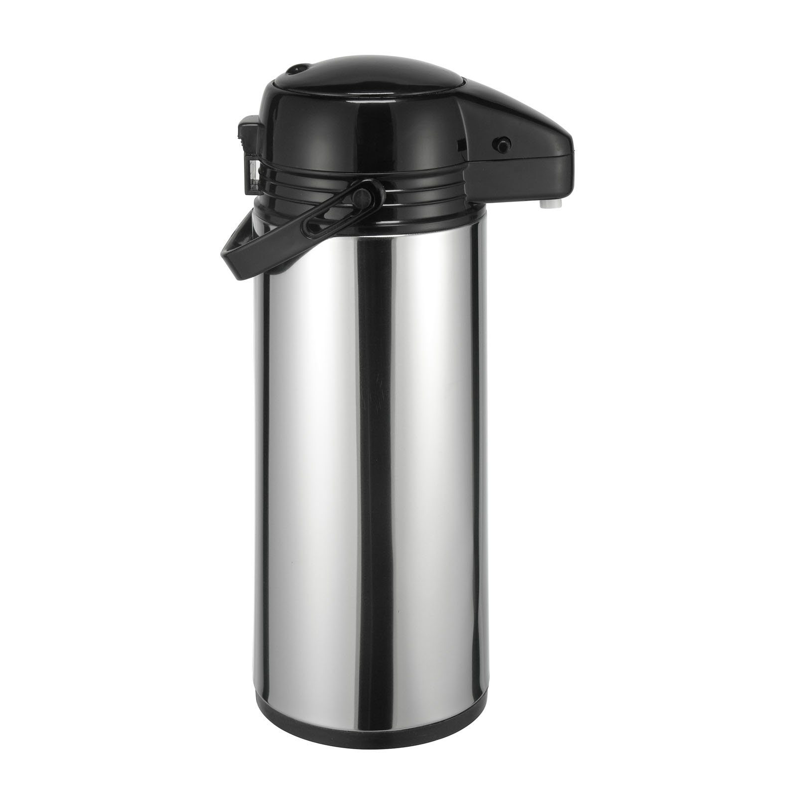 HAC24 Pump-Isolierkanne Thermoskanne Isolierkanne Teekanne Thermo Kaffee Airpot Pumpkanne, 1,9 l, Edelstahl, Mit Pumpmechanismus & Tragegriff