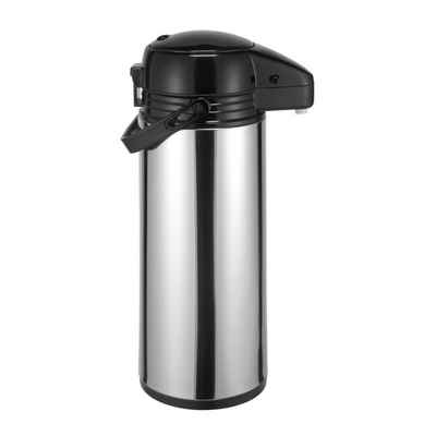 HAC24 Pump-Isolierkanne »Thermoskanne Kaffeekanne Isolierkanne Teekanne Thermo Kaffee Tee Kanne Airpot Pumpkanne«, 1,9 l, Edelstahl, Mit Pumpmechanismus & Tragegriff