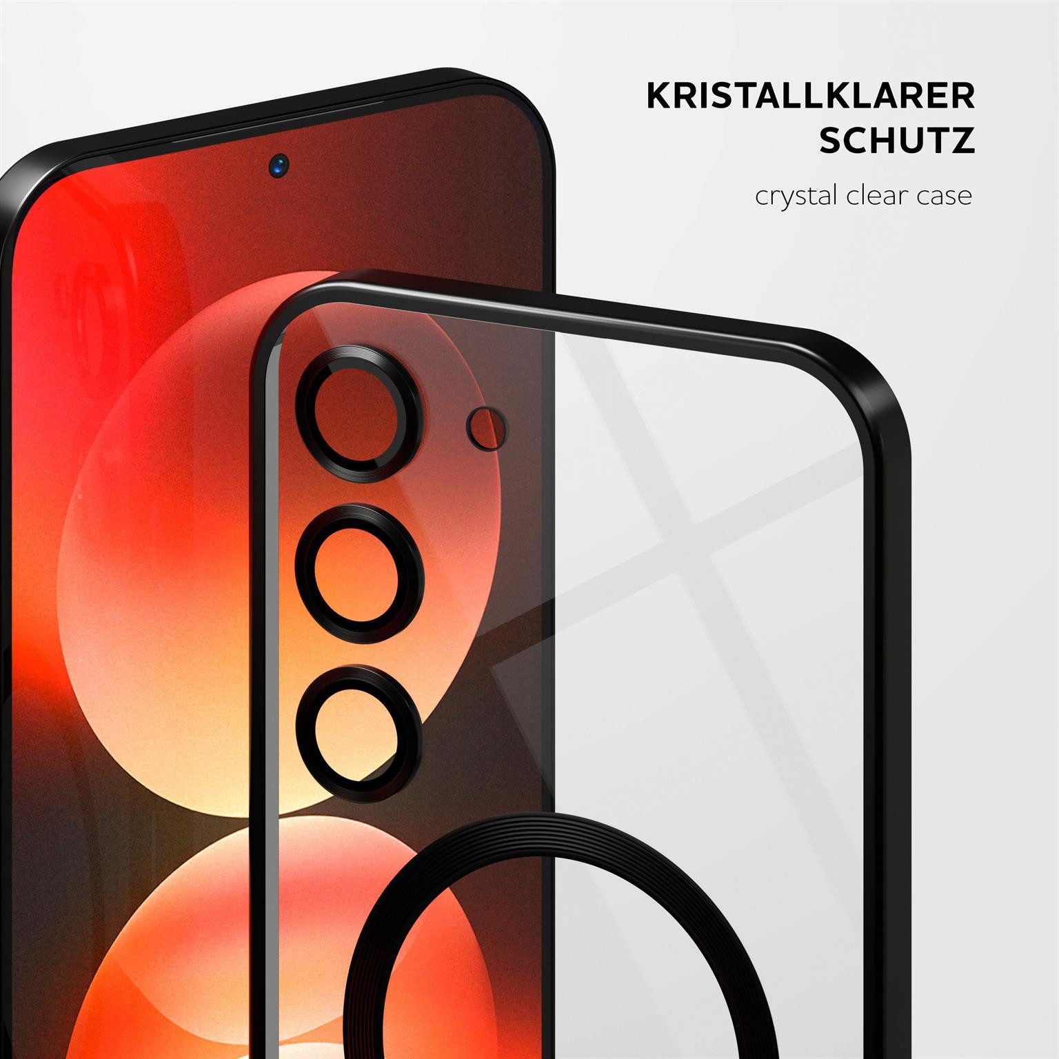 ONEFLOW Handyhülle für Samsung Galaxy S23 Hülle MagSafe Cover Aura Case Schwarz, Handy Schutz Hülle Silikon Case Back Cover durchsichtig Schutzhülle