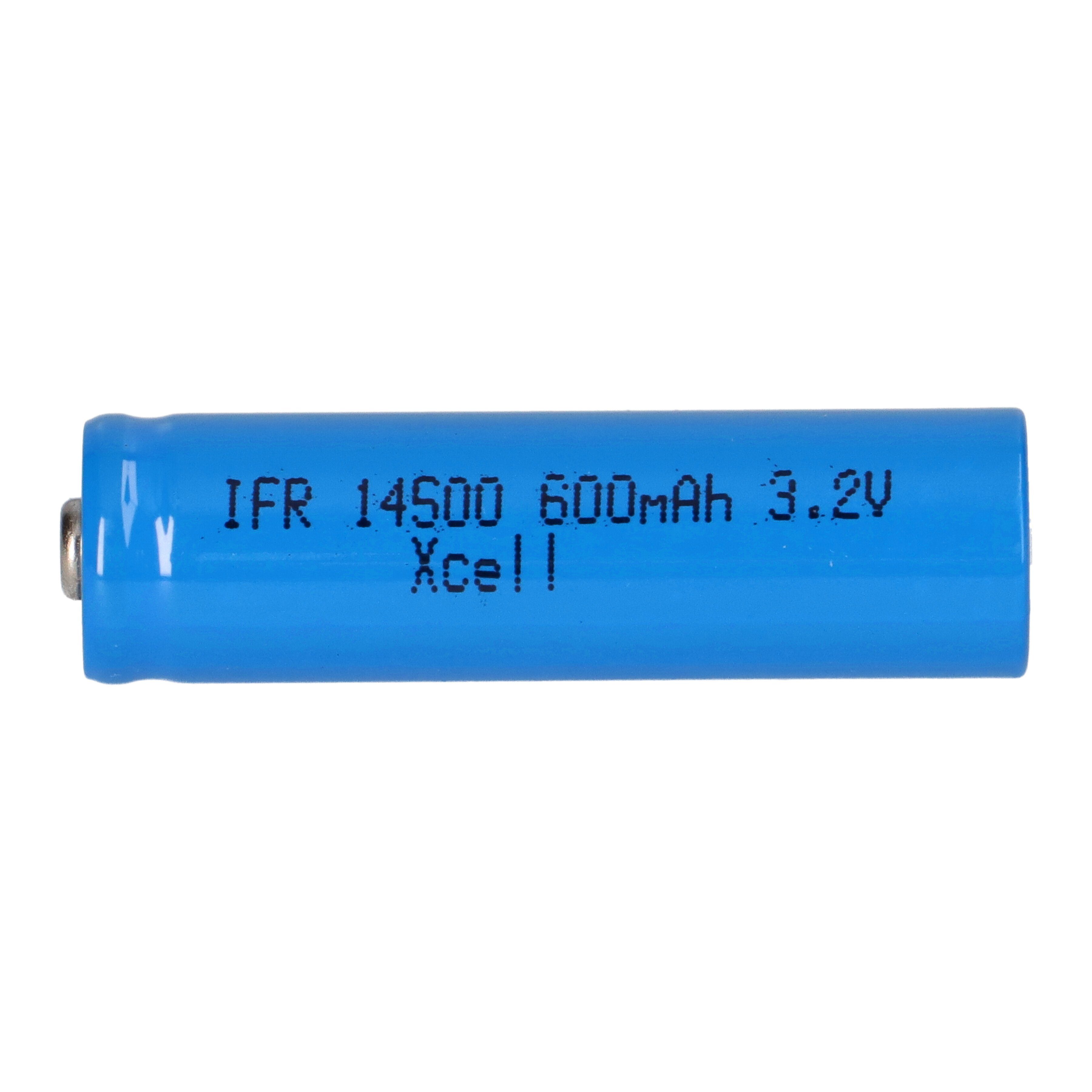 XCell XCell IFR 14500 AA Solar Akku LiFePO4 3,2V 600mAh Akku