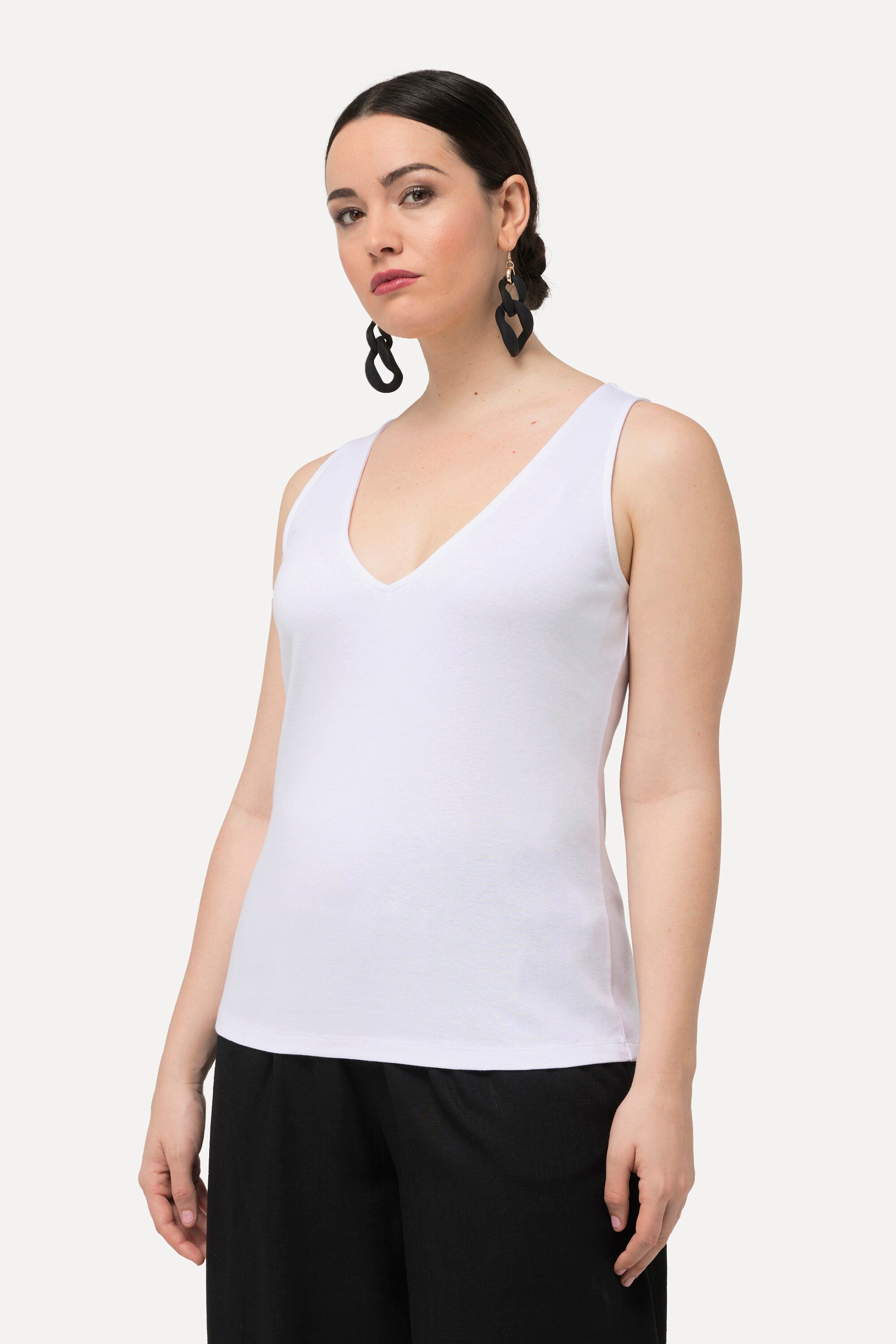 Ulla Popken Longtop Top Rippjersey Slim günstig online kaufen