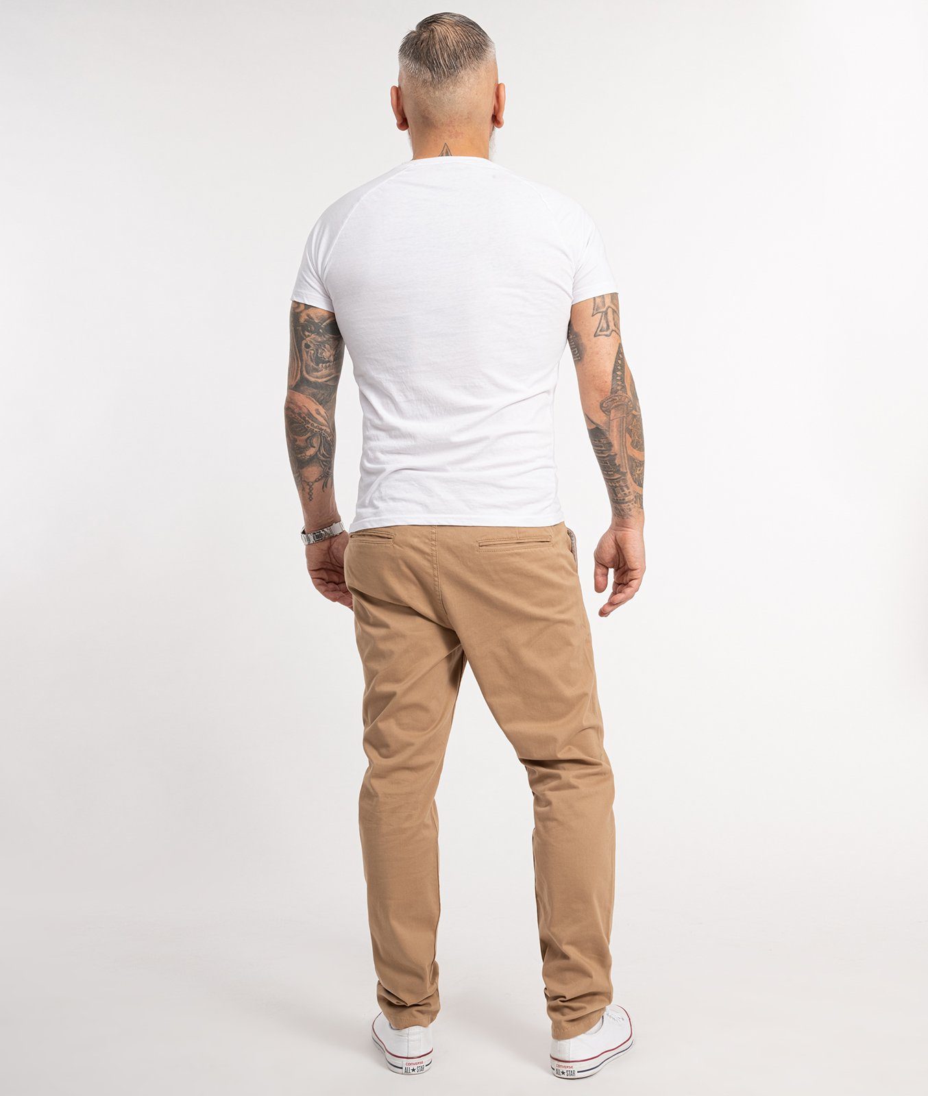 Indumentum Chinohose Herren Regular Fit Chinohose IR-506 auch in Größen Größen erhältlich, mit elastischem Bund