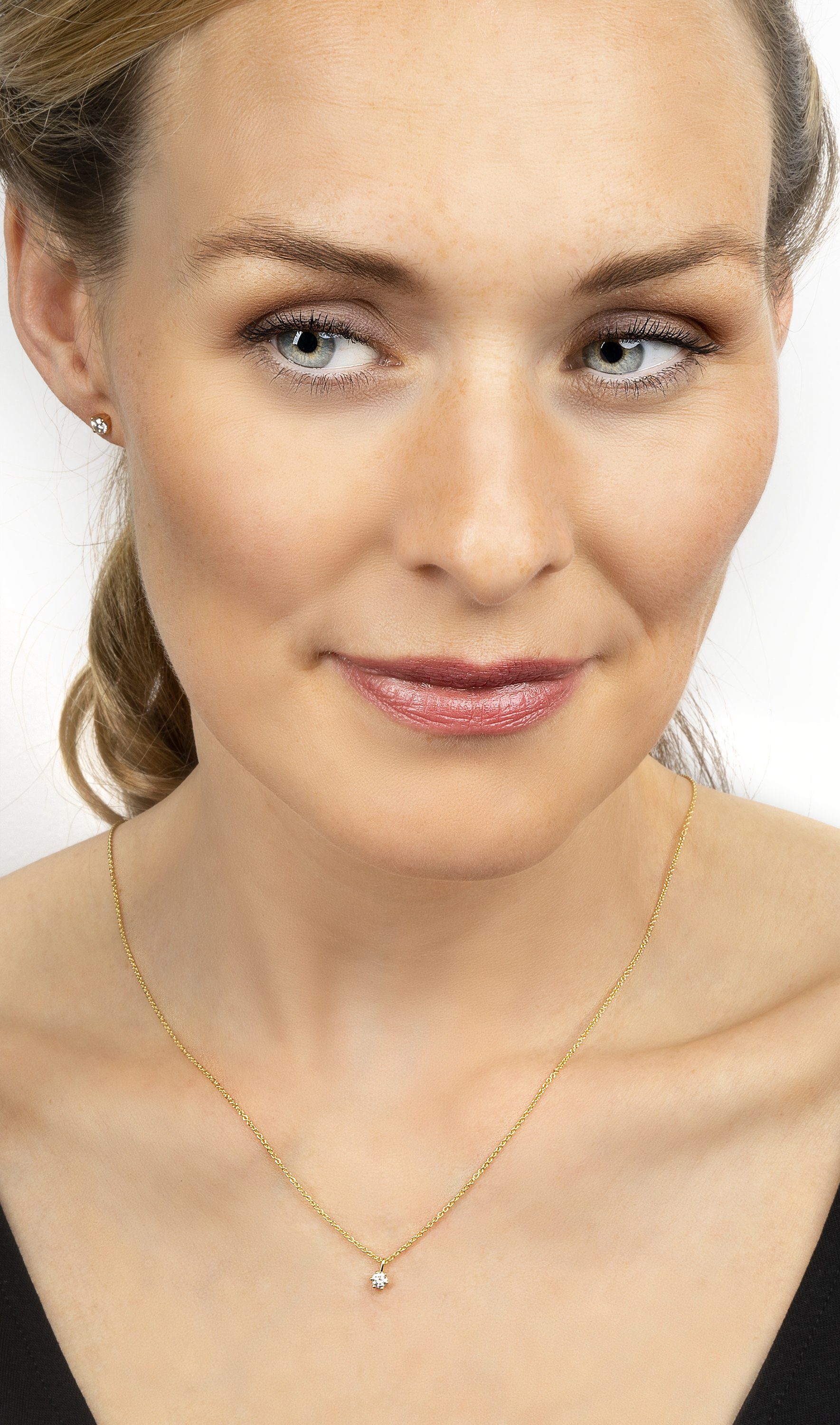 Vivance Kettenanhänger 0.1 ct Diamant Brillant günstig online kaufen