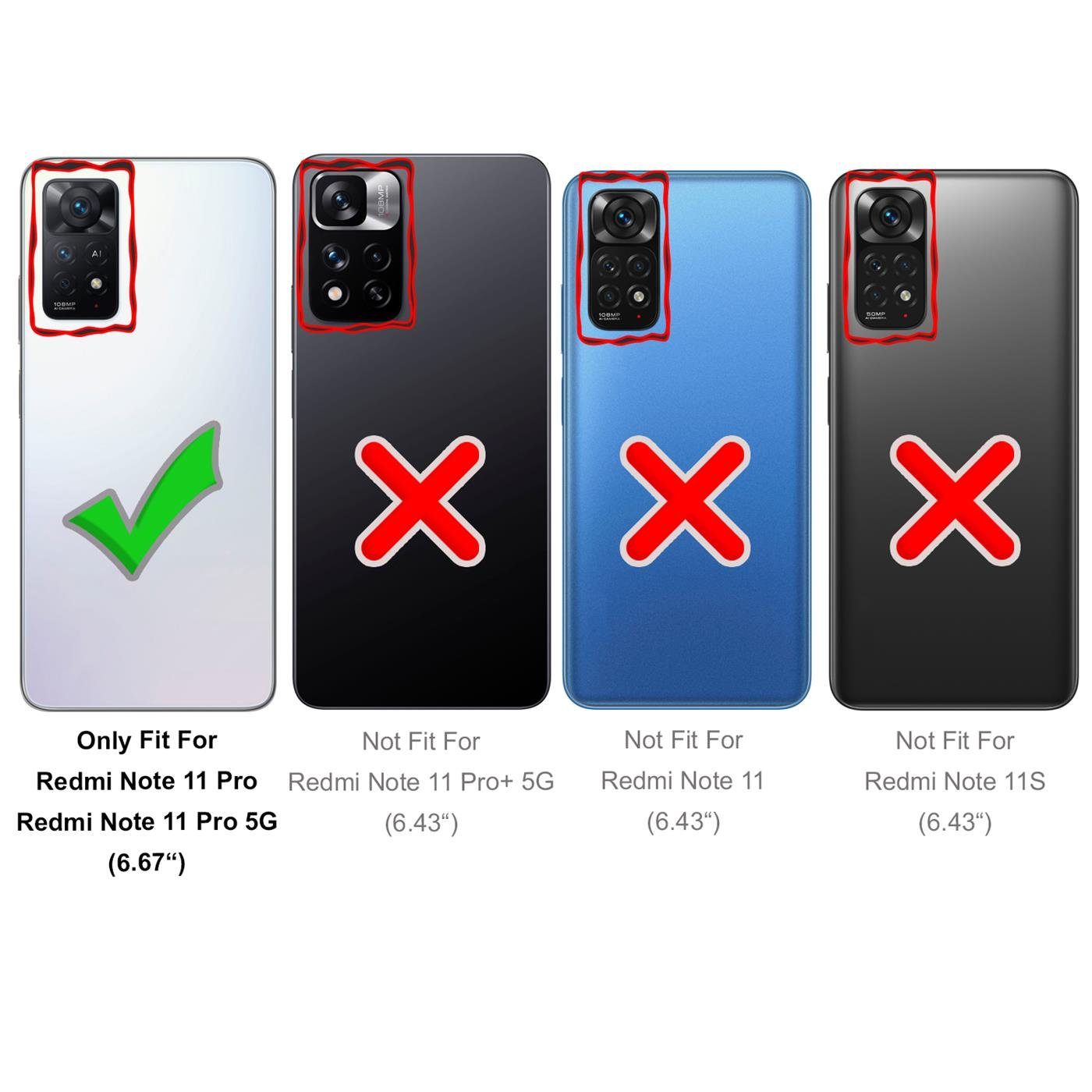 CoolGadget Handyhülle Armor Shield Case für Xiaomi Redmi Note 11 Pro 4G / 5G 6,67 Zoll, Outdoor Cover Magnet Ringhalterung Handy Hülle für Redmi Note 11 Pro – Bild 3 von 5