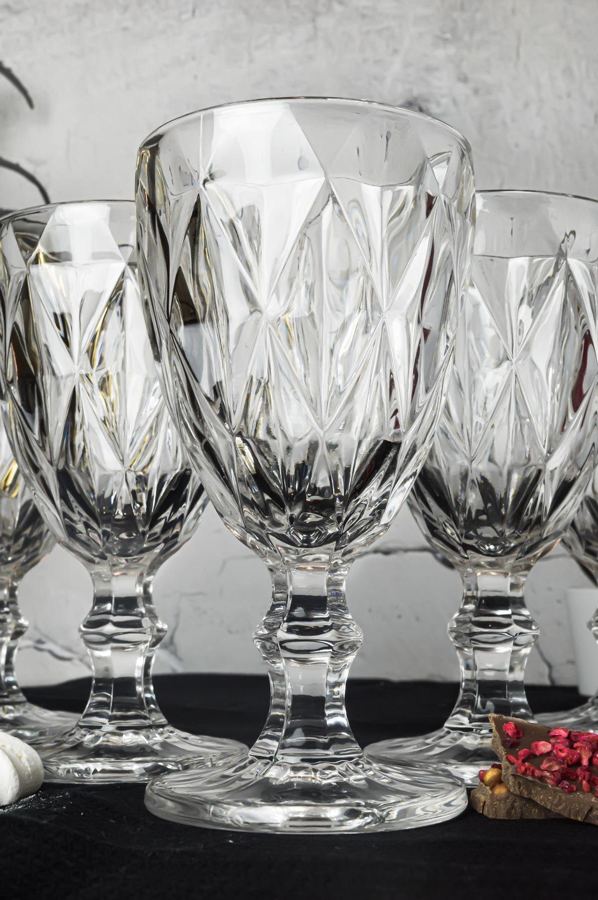 Sendez Weinglas 6 Weingläser mit Schliff 300ml auf Fuß Rotweingläser Gabi, 6-tlg., Glas – Bild 3 von 4