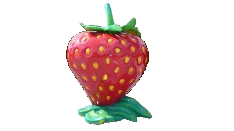 Skulptur XXL Erdbeere Werbung Aufsteller Figur Garten Deko Laden