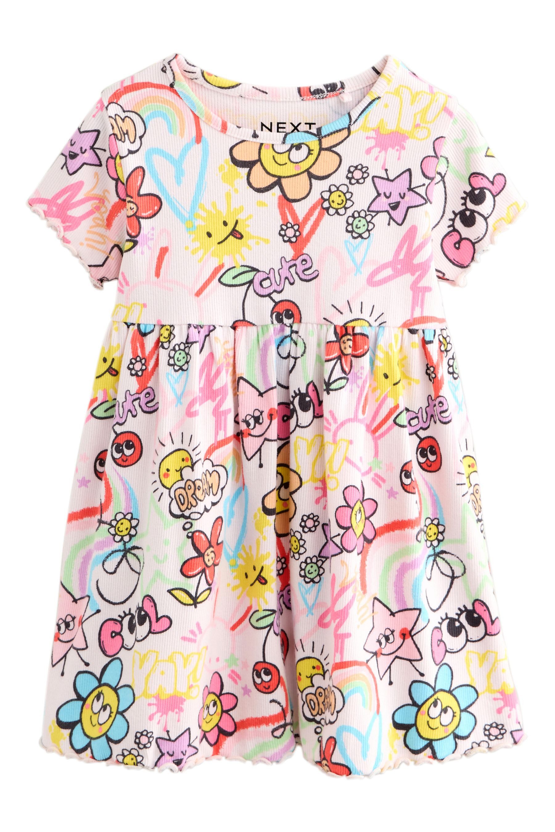 Next Jerseykleid Kurzärmeliges Jersey-Sommerkleid (1-tlg) günstig online kaufen