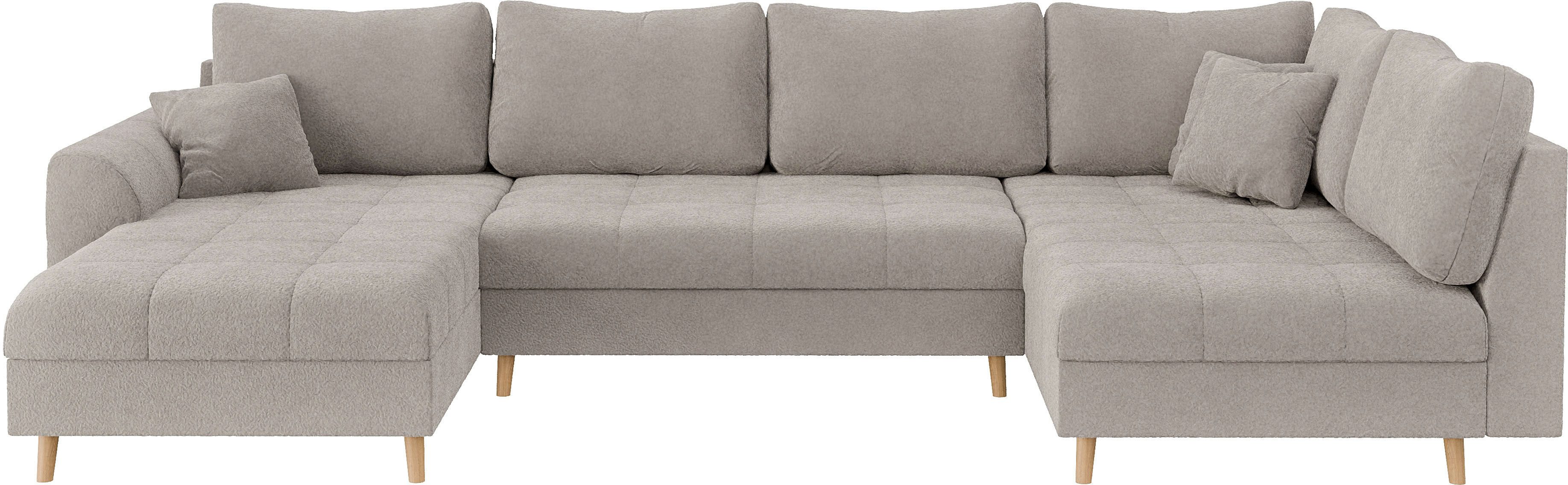 Home affaire Wohnlandschaft "CHARRE U-Form mit Ottomane, Maße B/T/H: 310/16 günstig online kaufen