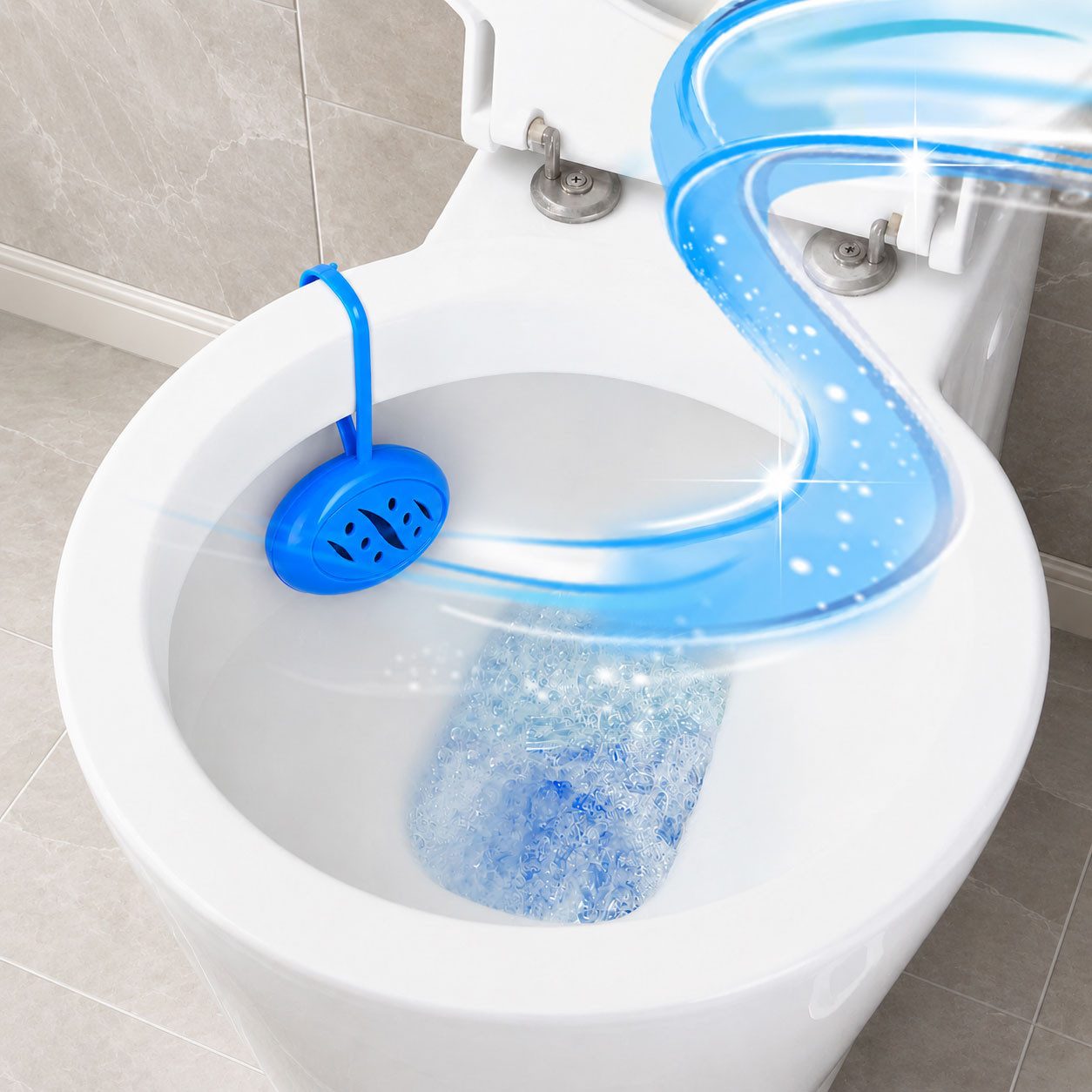 VABIONO WC-Blauspüler 10 St Toilettenstein zum Einhängen - hygienische Frische WC-Reiniger (10-St. Gebrauchsfertig einsetzbar Praktischer Vorratspack kostenloser Versand)