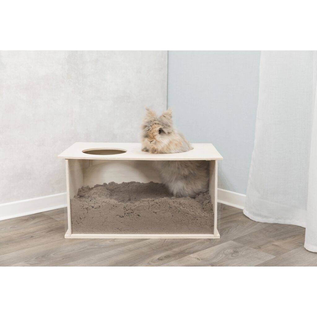 TRIXIE Tier-Beschäftigungsspielzeug Buddelkiste - diverse - 58 × 30 × 38 cm, Holz, unbehandelt
