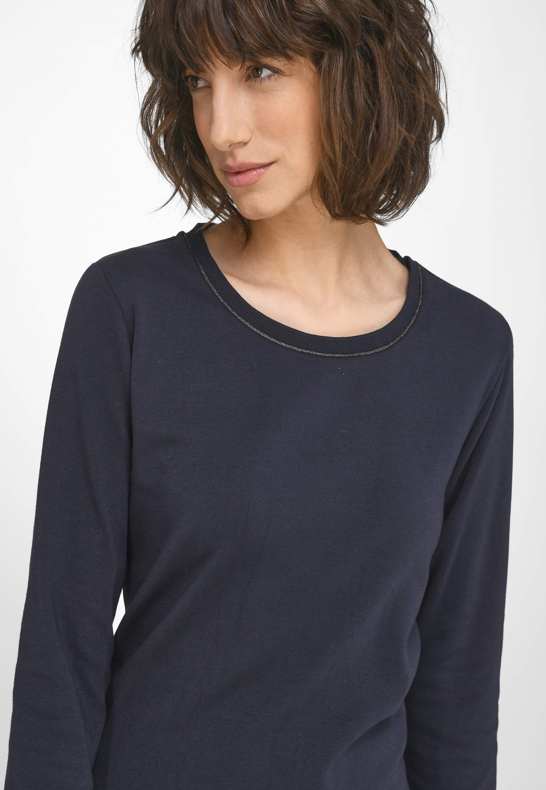 Longsleeve Basler cotton NACHTBLAU