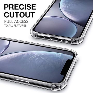 CoolGadget Handyhülle Transparent als 2in1 Schutz Cover Set für das Apple iPhone 12 Mini 5,4 Zoll, 2x Glas Display Schutz Folie + 1x TPU Case Hülle für iPhone 12 Mini