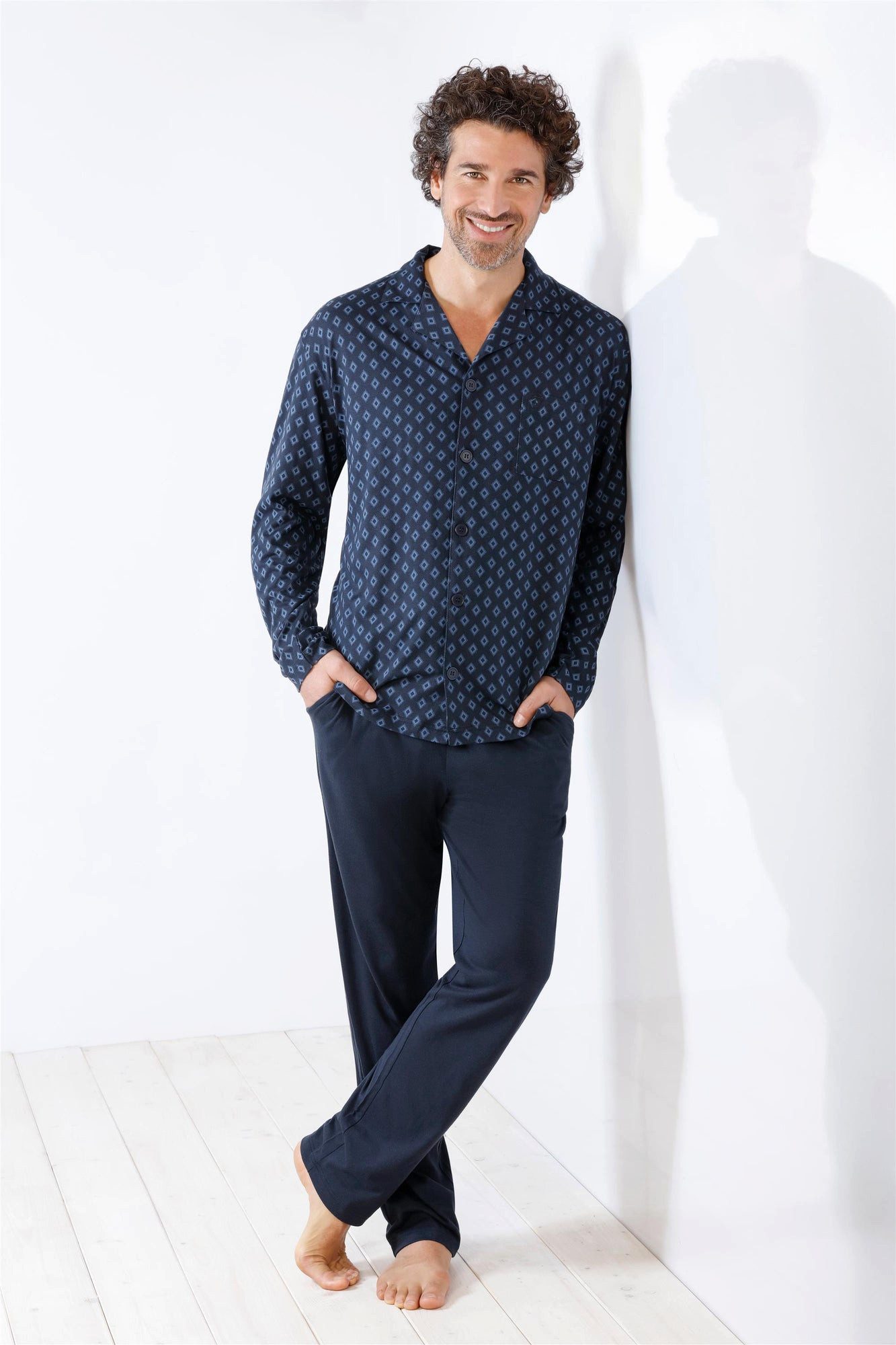 Hajo Schlafanzug Herren Schlafanzug Pyjama Premium Cotton/TencelTM (Modal) günstig online kaufen