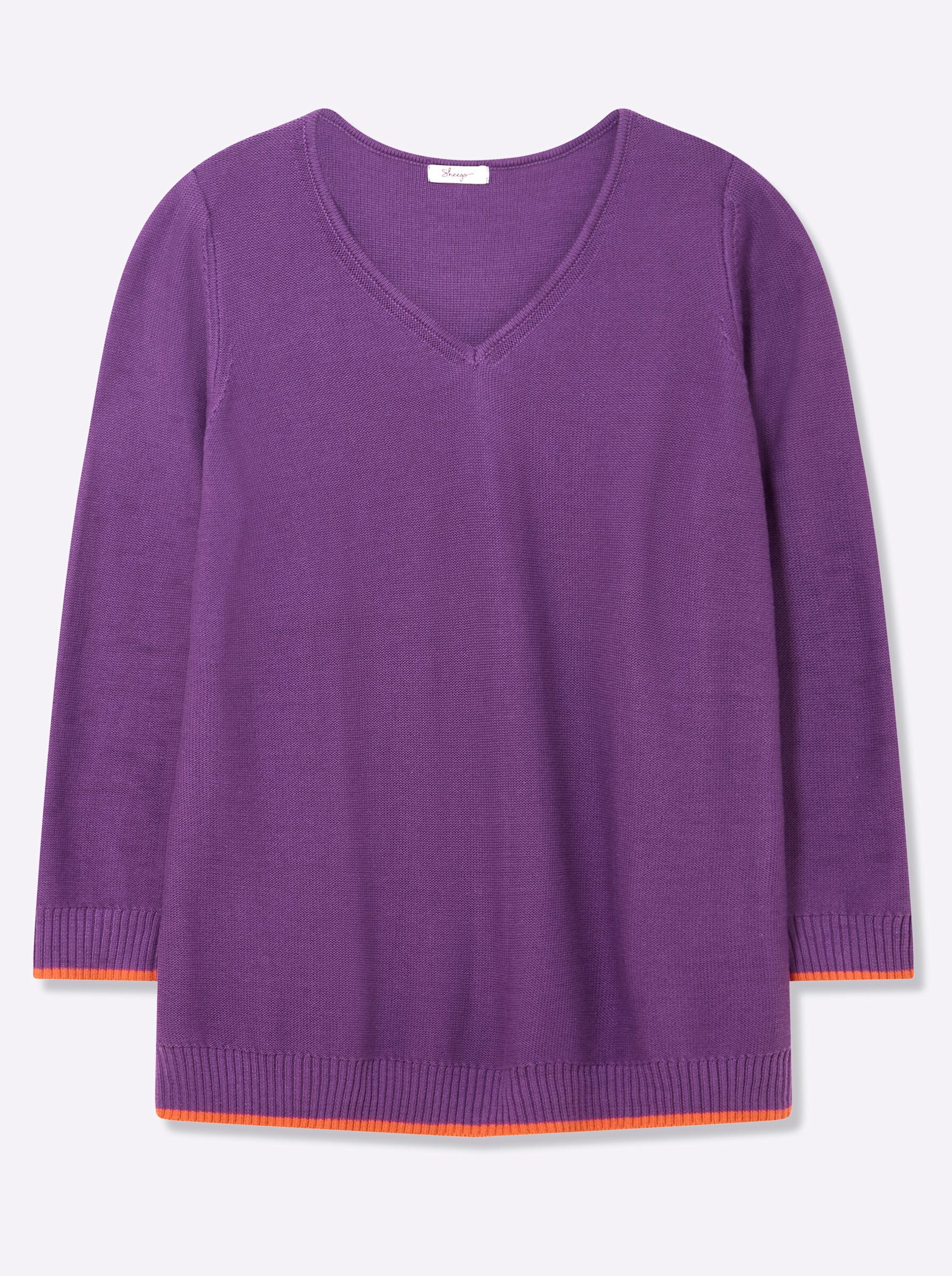 Strickpullover Pullover Langarm Links-Strick