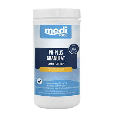 BURI Chlorgranulat 8x 1kg mediPool pH-Plus Granulat ph-Wert anheben Whirl-/Swimmingpool