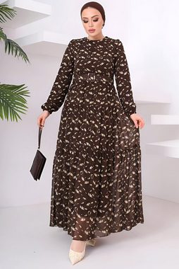 Modabout Maxikleid Langes Kleider Chiffonkleid Hijab für Damen - NELB0007D4515DS8 (1-tlg)