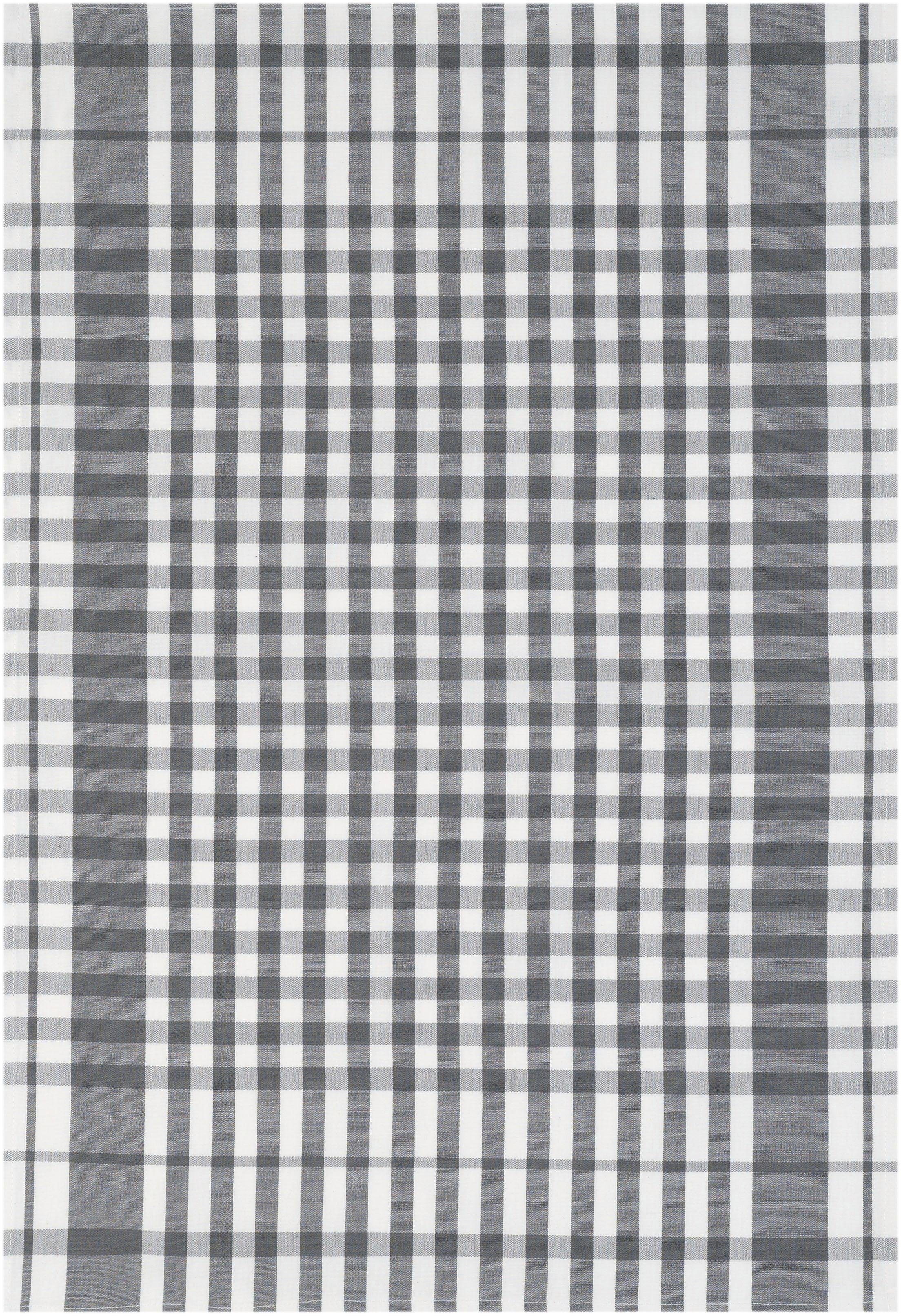 stuco Geschirrtuch vichy, (Set, 6-tlg) grau/weiß