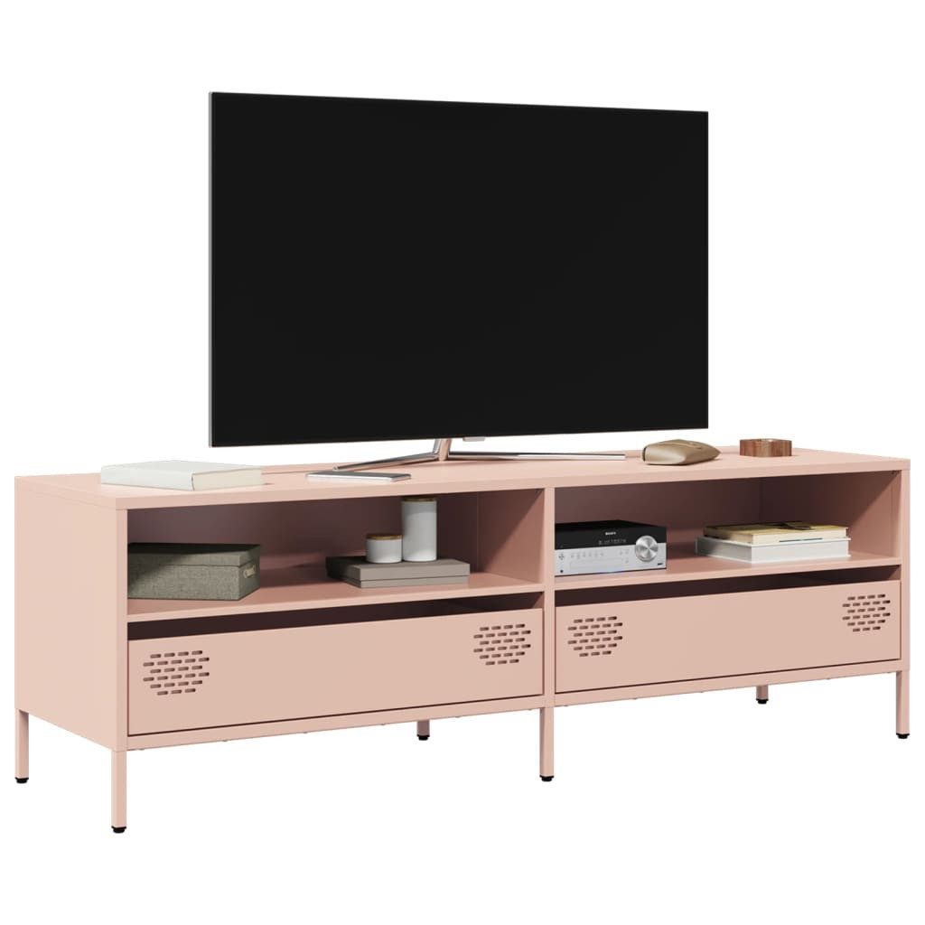 vidaXL TV-Board vidaXL TV-Schrank Rosa 135x39x43,5 cm Kaltgewalzter Stahl