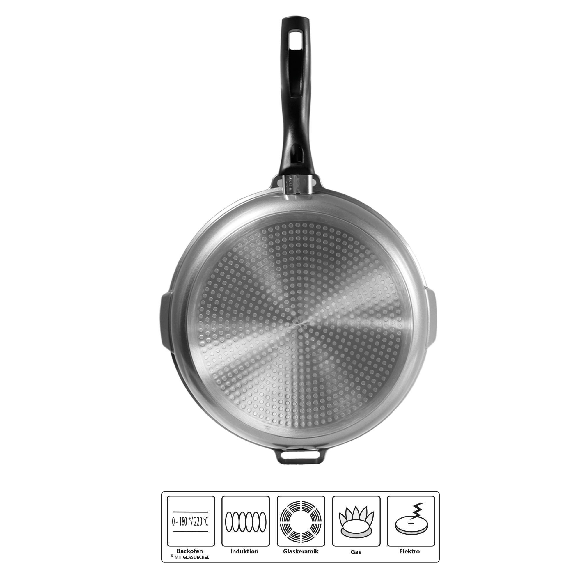 STONELINE Schmorpfanne, Aluminiumguss (2-tlg)