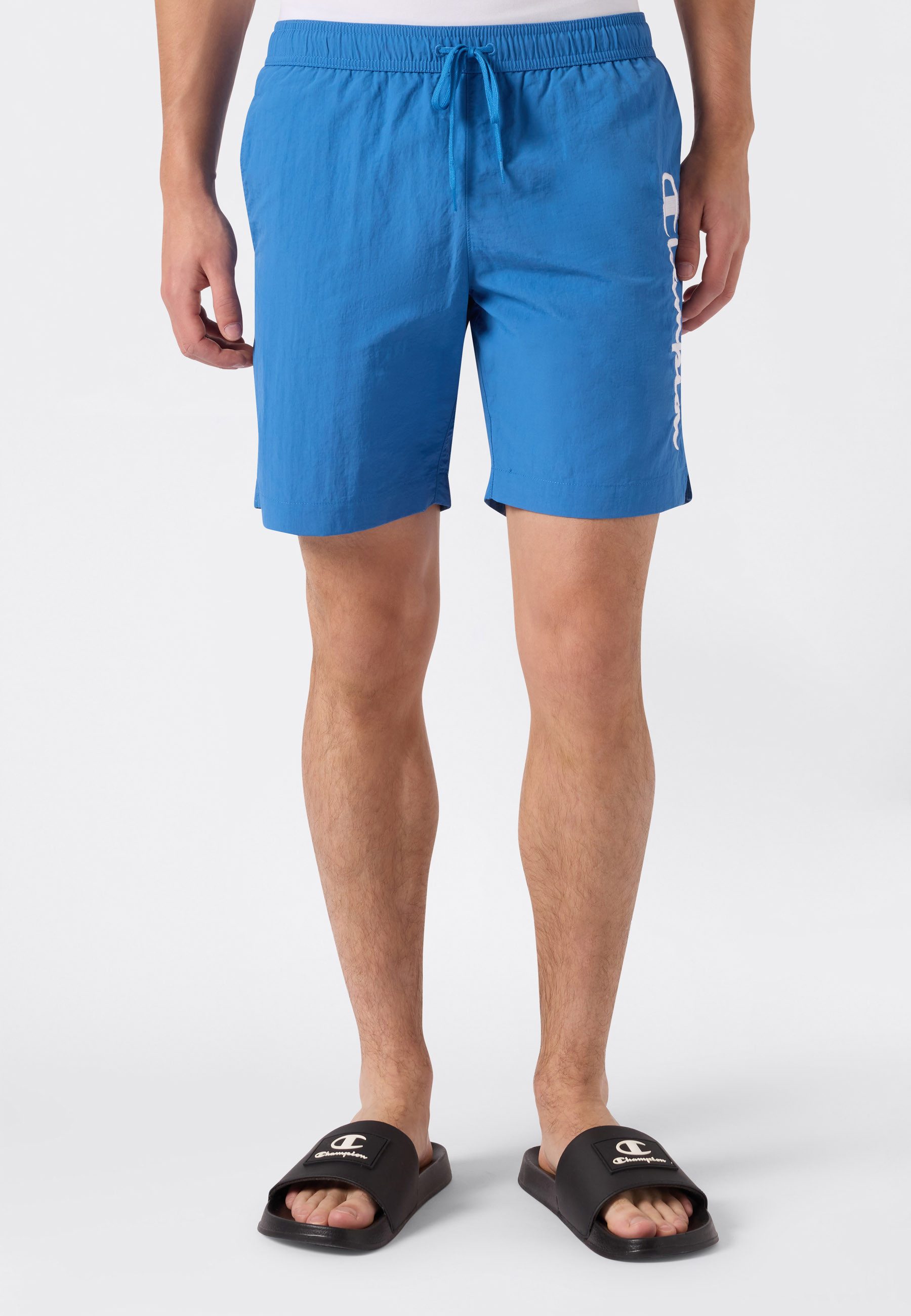 Champion Badeshorts Beachshort Standard Fit mit Logostickerei, unifarben, pflegeleicht, schnell trocknend