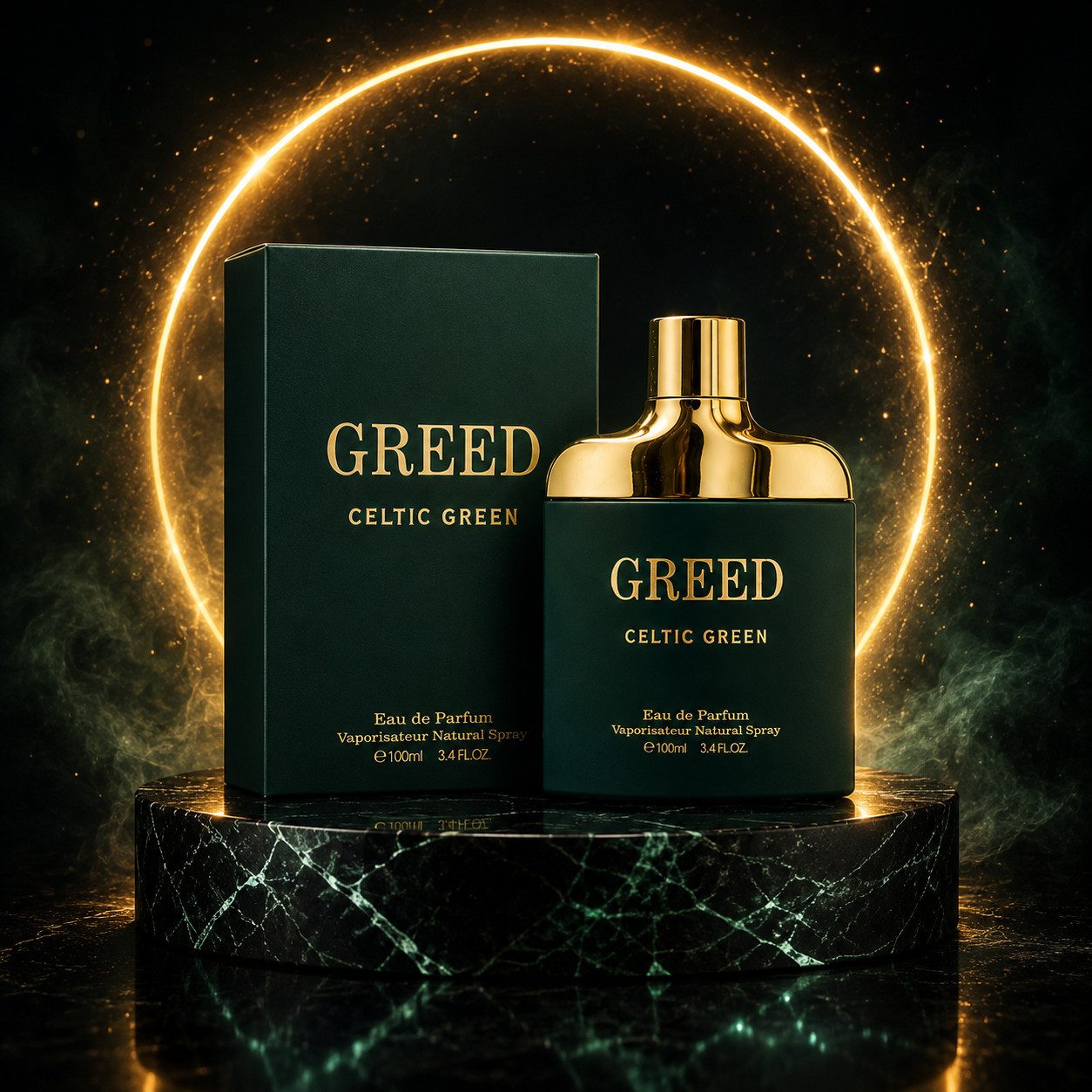 Fine Perfumery London Eau de Parfum GREED Celtic Green Herrenduft Frisch Grün Holzig e100ml, Hergestellt in UK, Herrendüfte, Frisch
