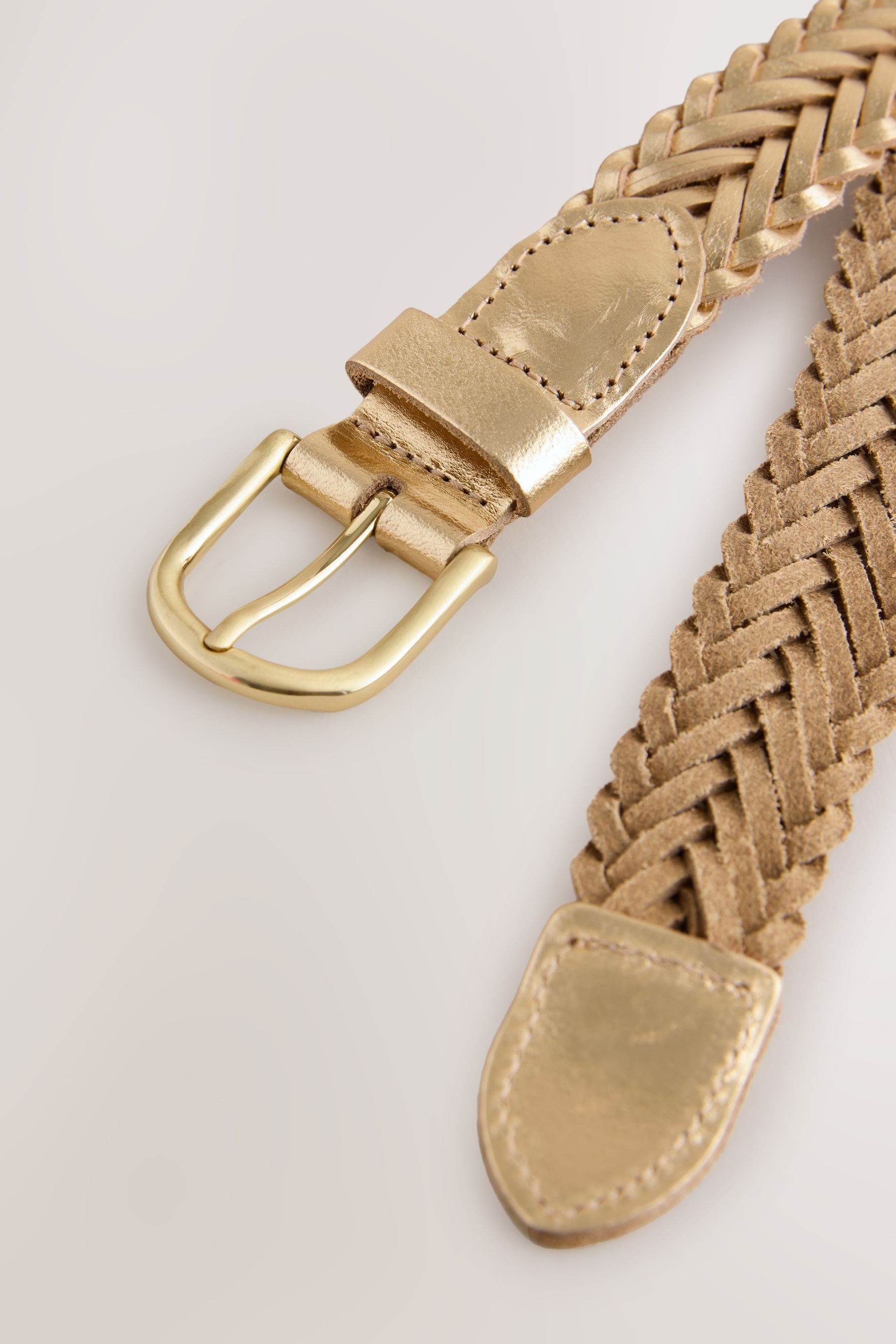 Next Ledergürtel Handgeflochtener Ledergürtel (1-St) günstig online kaufen