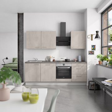 nobilia® Küchenzeile "Riva premium", vormontiert, Ausrichtung wählbar, Breite 240 cm, mit E-Geräten