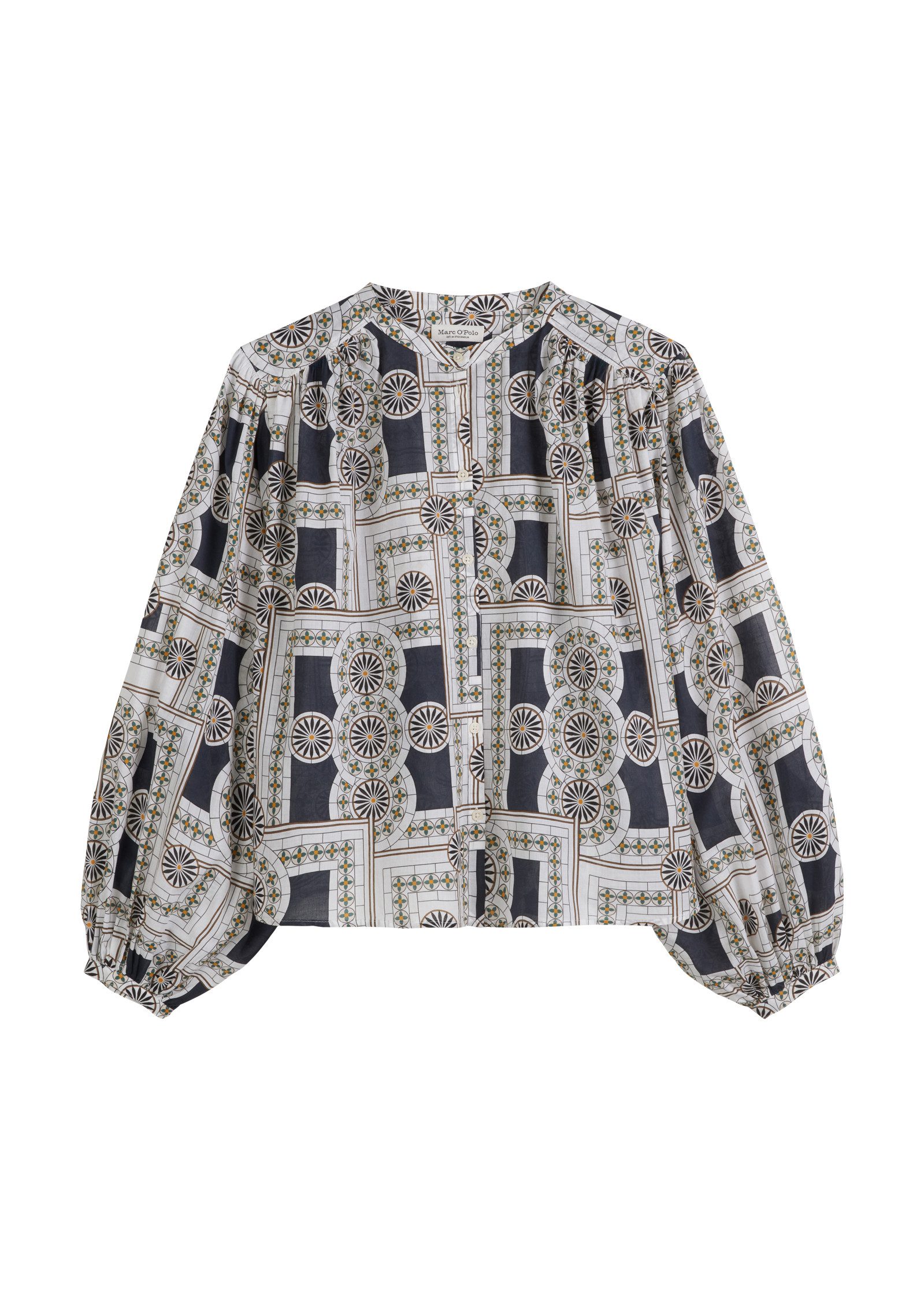 Blusentop Blouse, long sleeve, cotton voile
