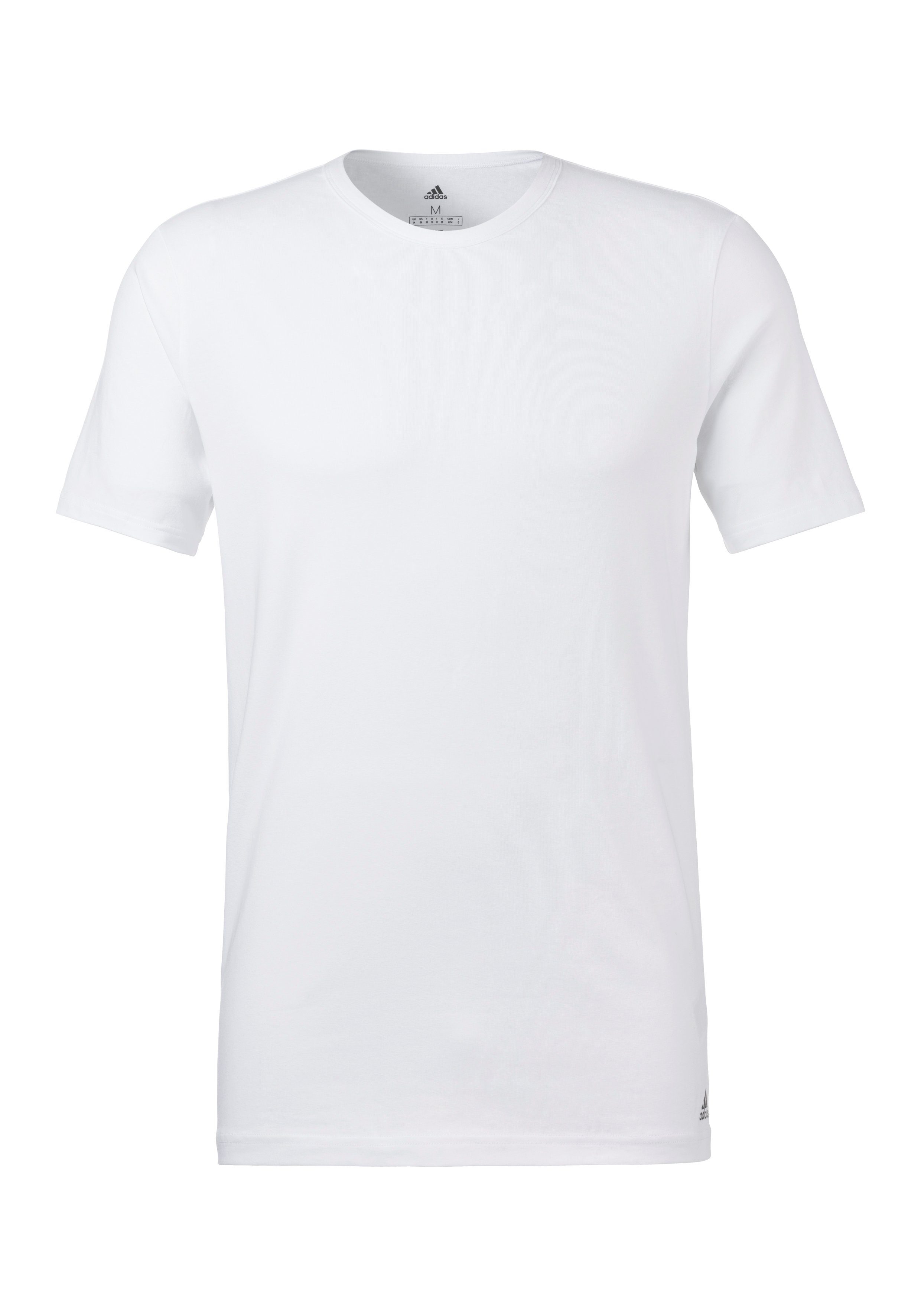 Rundhalsausschnitt weiß Sportswear adidas (2er-Pack) T-Shirt mit