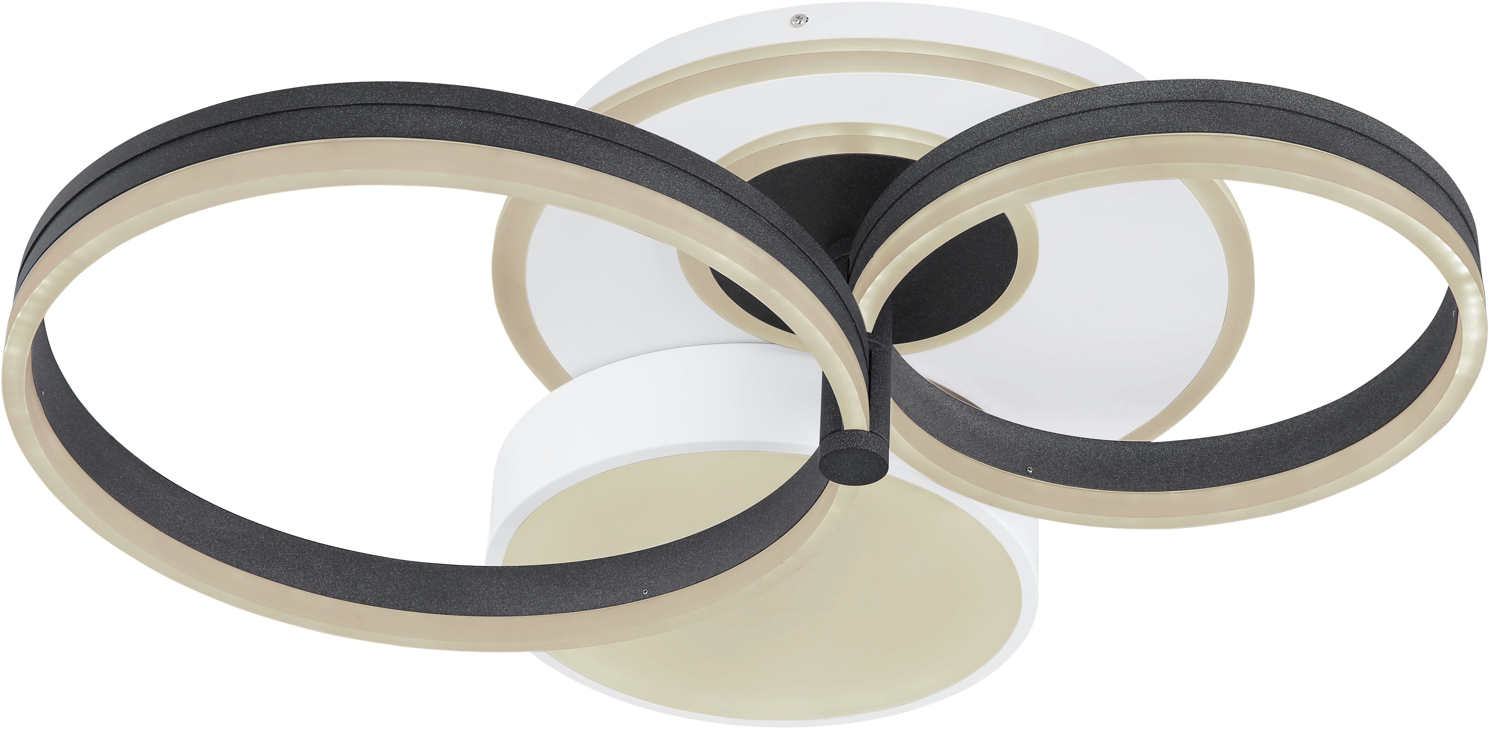 GLOBO LIGHTING LED Deckenleuchte JACK, Dimmfunktion, Memoryfunktion, Nachtlichtfunktion, Smart Home, mehrere Helligkeitsstufen, LED fest integriert, Deckenlampe/rund/Wohnzimmer/Schlafzimmer/modern