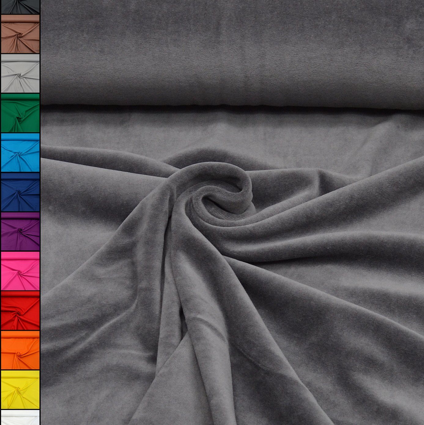 MAGAM-Stoffe Stoff "Stella", Nicki super weich uni einfarbig ÖKO-TEX Meterware ab 50cm
